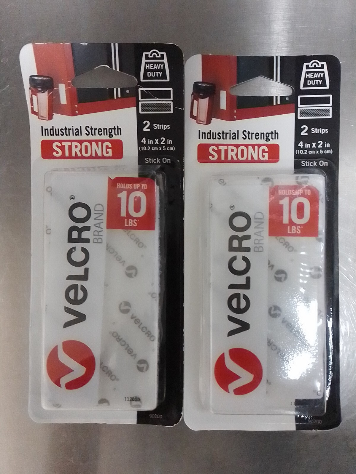VELCRO(R) Brand Industrial Strength Tape 4″X2″ 2/Pkg White 2 Counts