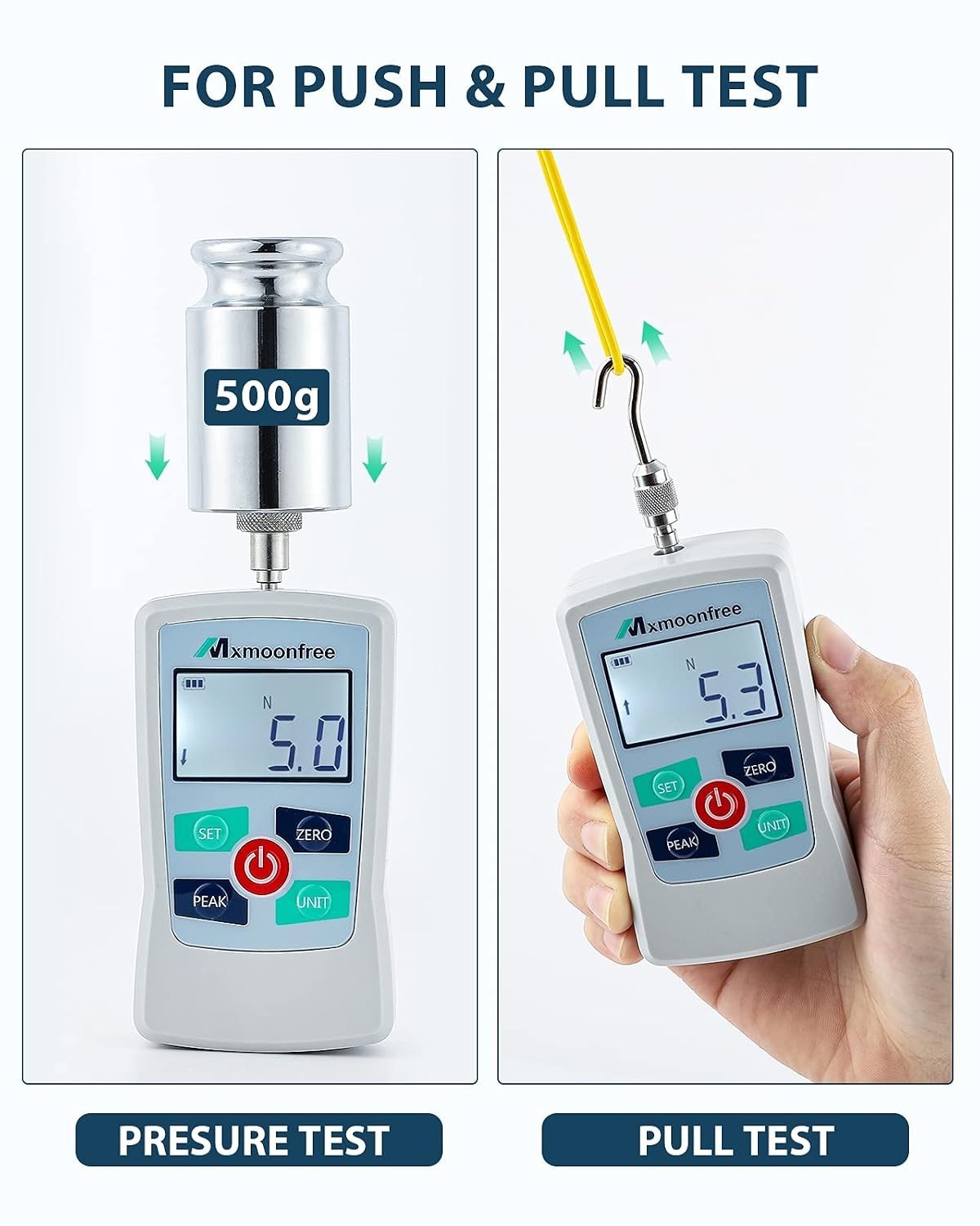 5N Digital Force Gauge Push Pull Tester Portable with Case | Auto Backlit LCD…