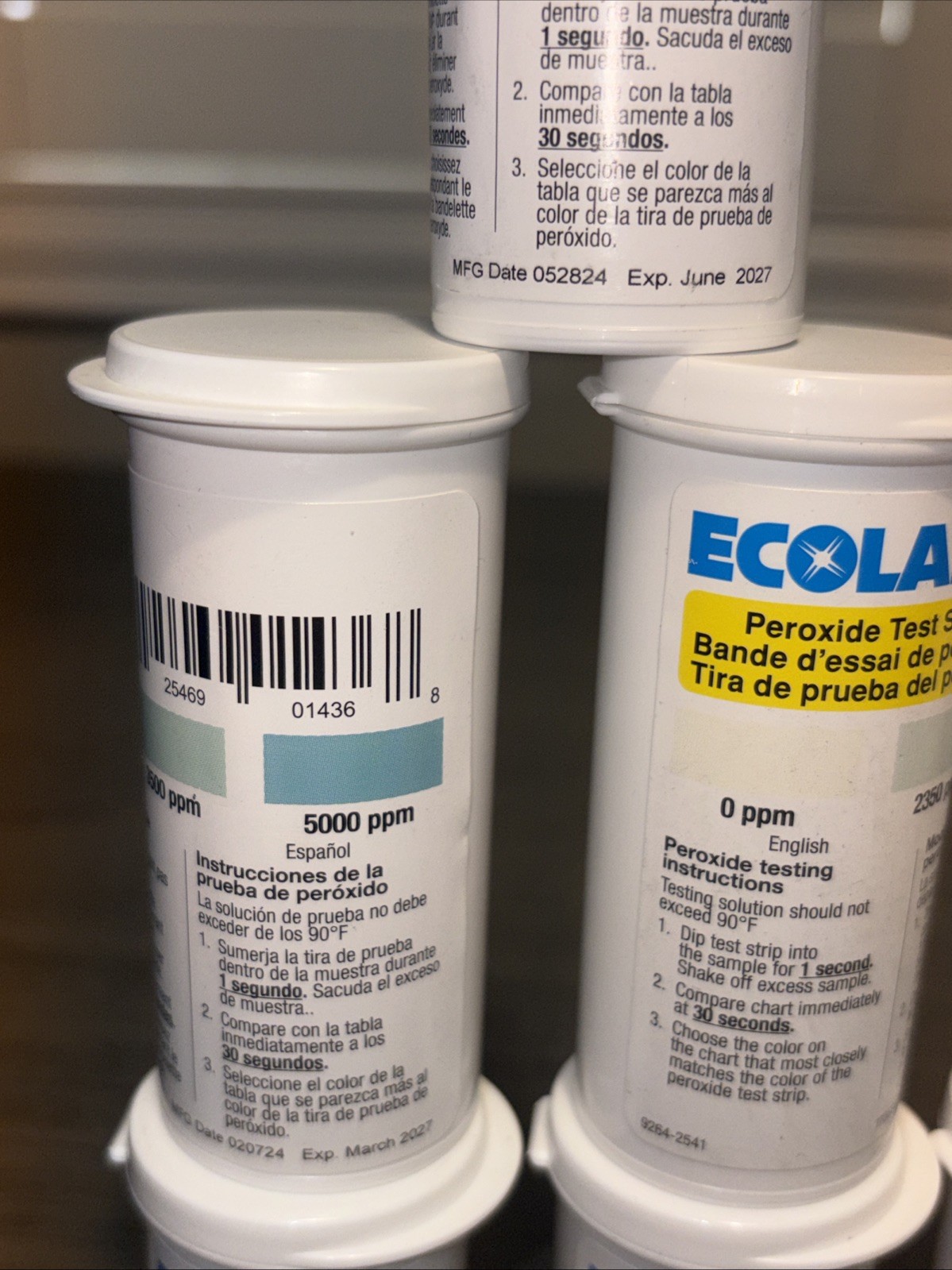 Ecolab Peroxide Test Strips 9264-2541 Kay 767172-00 New