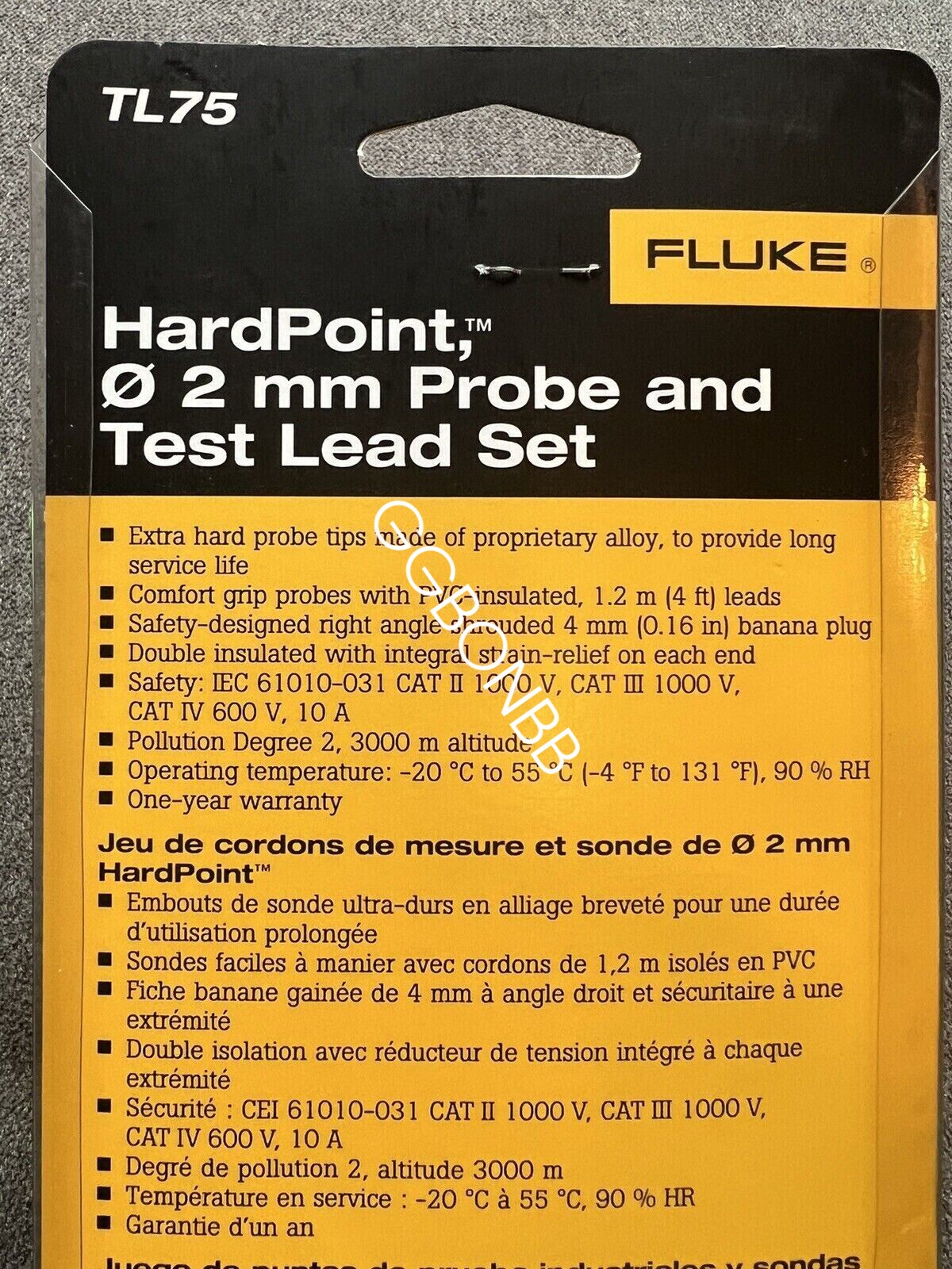NEW 10PCS Fluke TL75 Hard Point 2mm Probe & Test Lead Set FedEx or DHL or UPS