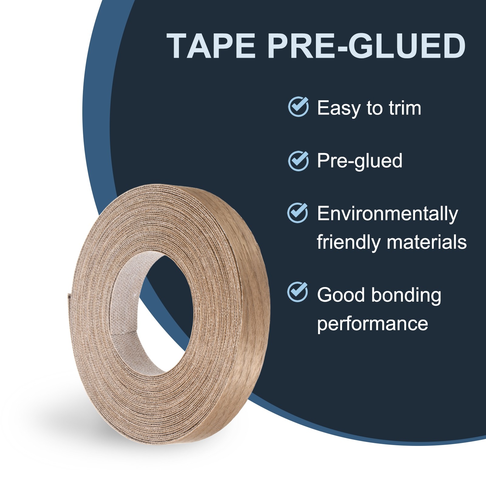 Walnut Edge Banding 1″ x 49.2ft Wood Veneer Tape Pre-glued Flexible