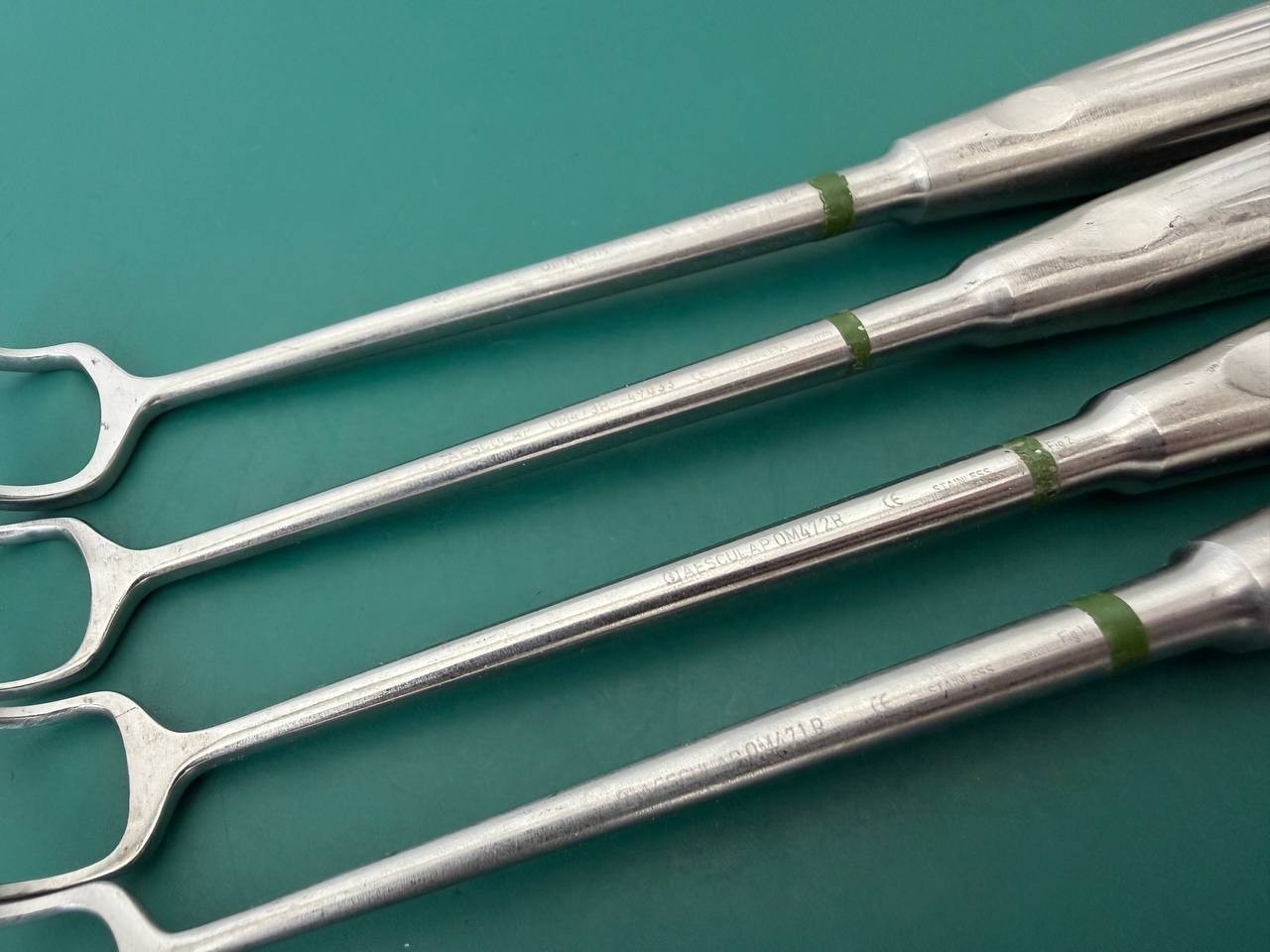 Set of 4 Aesculap BARNHILL Adenoid Curette, #1,#2,#3,#4 OM471R, OM472R, OM473R