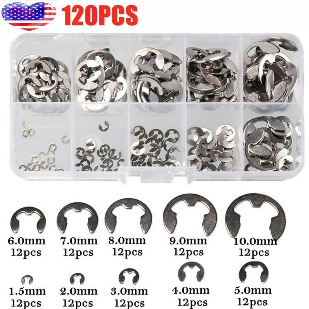 120 E Clips C CIRCLIPS Stainless Steel Kit Retaining Ring Assorted 1.5mm to 10mm