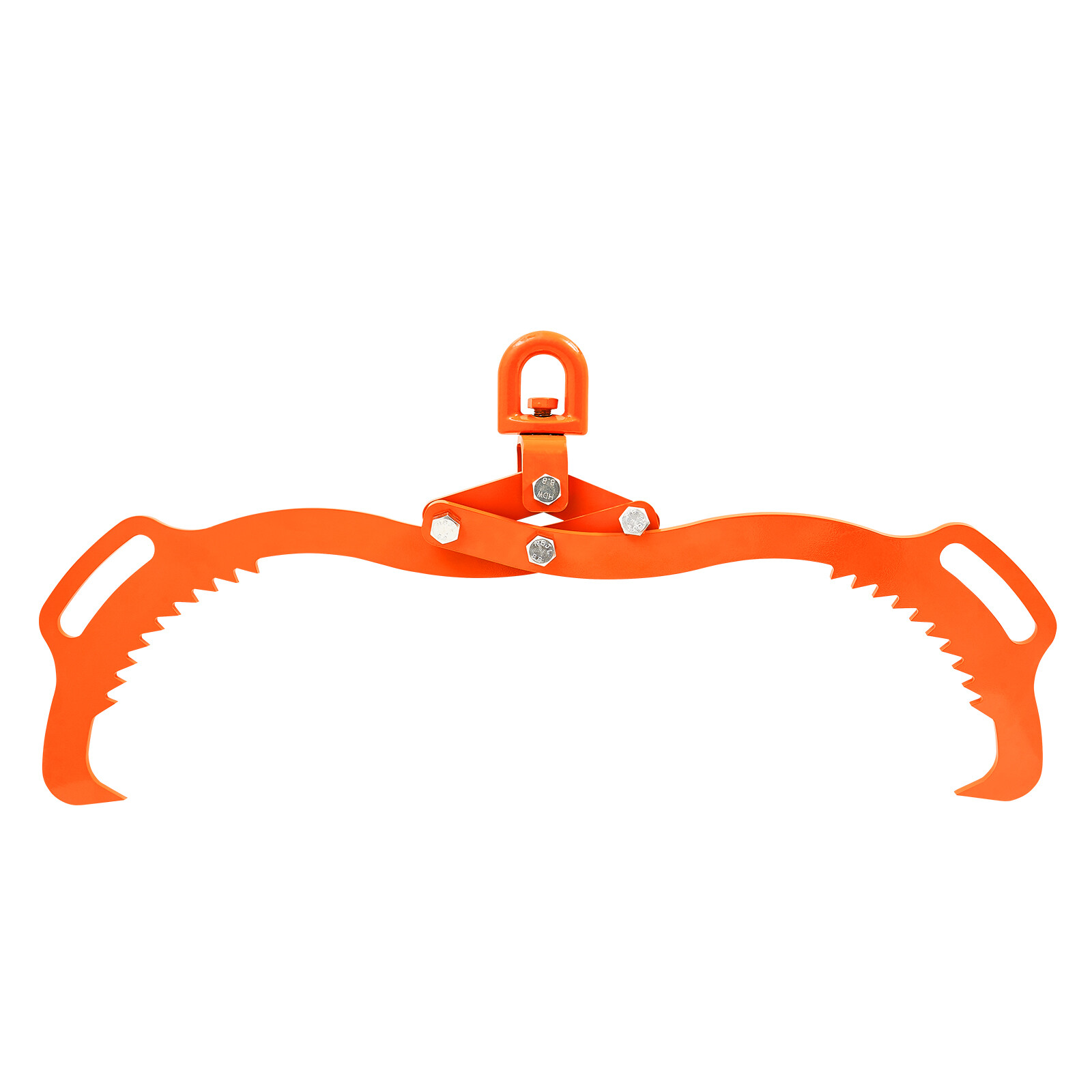28in Log Lifting Tongs 2 Claw Solid Steel Log Grapple Swivel Log Lifter