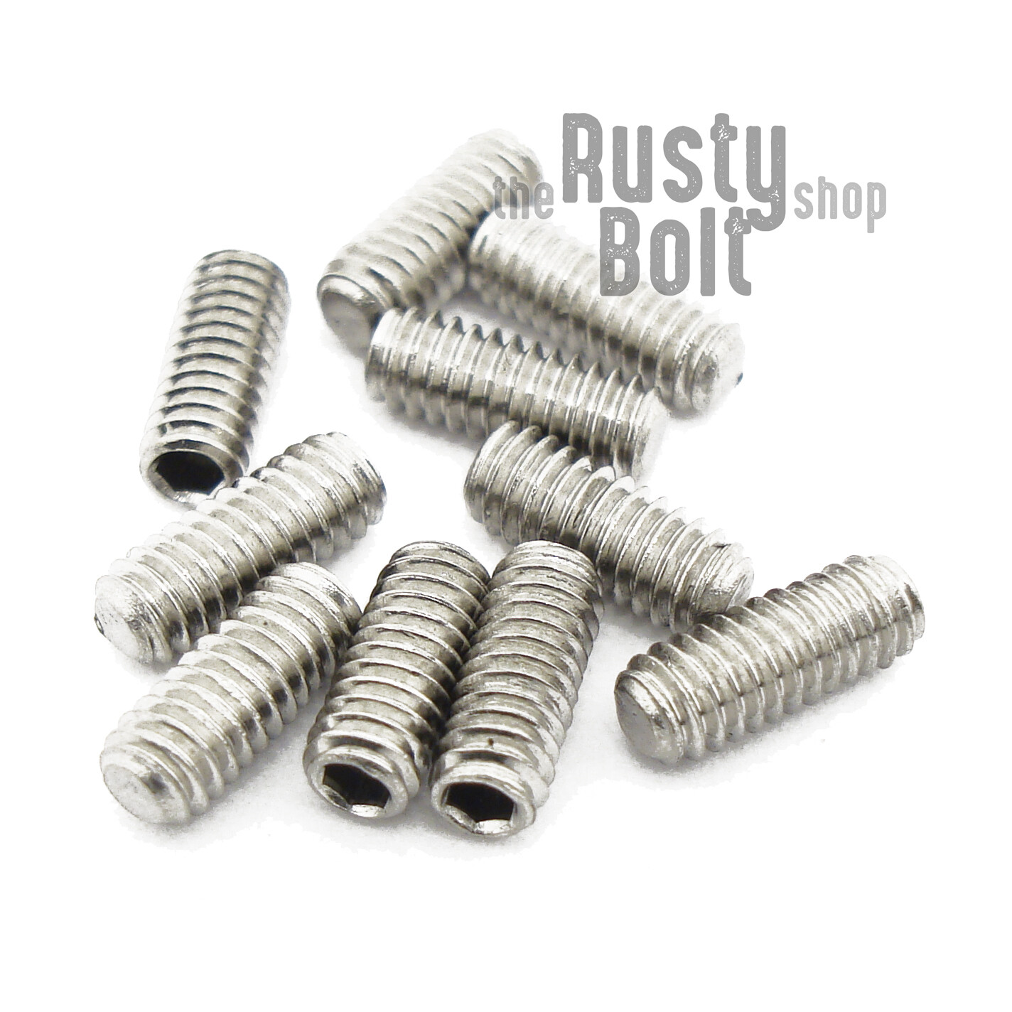 M2.5 x 6mm, Socket Set Screw Flat Point, A2 304 18-8 Stainless Steel