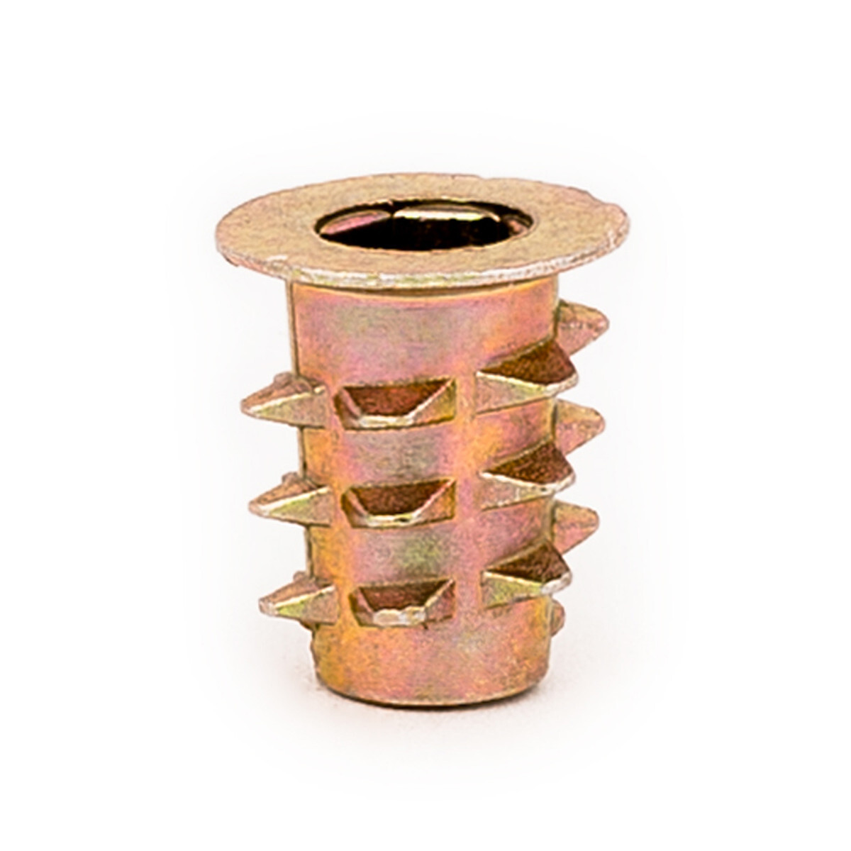 E-Z Hex Flanged Threaded Inserts for Soft Wood – 8-32, 10-24, 1/4-20, 5/16, 3/8