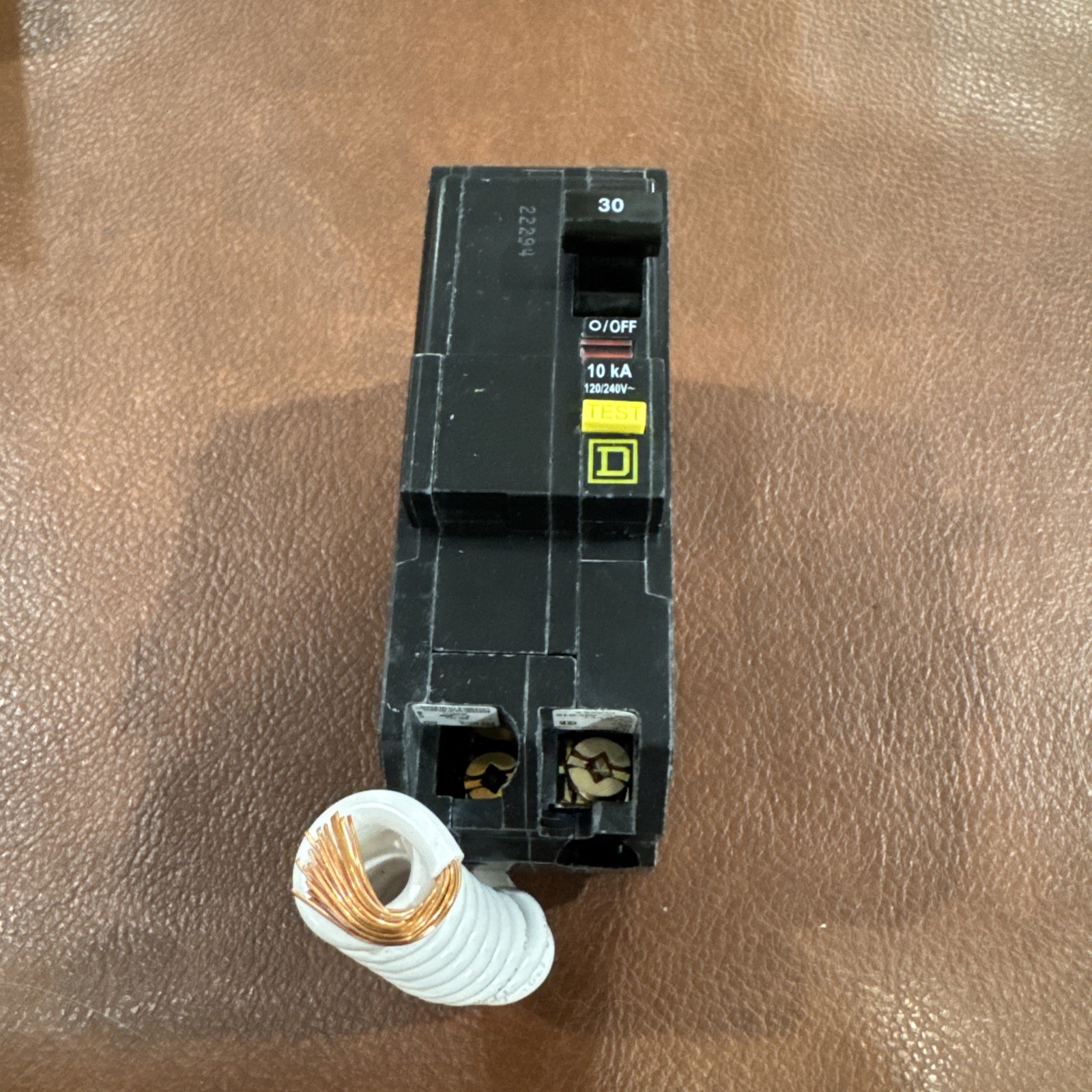 Square D 2P 30A QOB230GFI 2 Pole 30 Amp 120/240V GFCI Bolt On Circuit Breaker