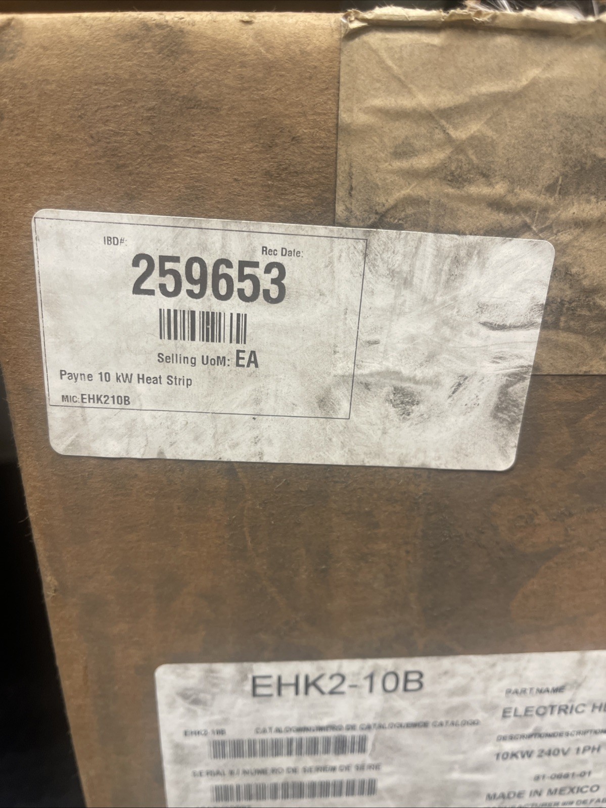 TUTCO EHK2-10B 10kW 240V Electric Heater Kit