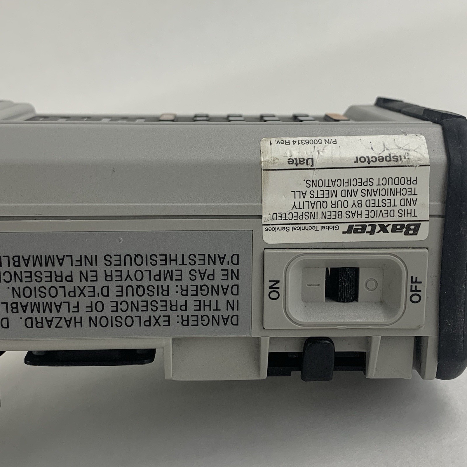 Baxter AS50 IM8550 Infusion Pump Powers On Factory Reset No Batteries No Charger