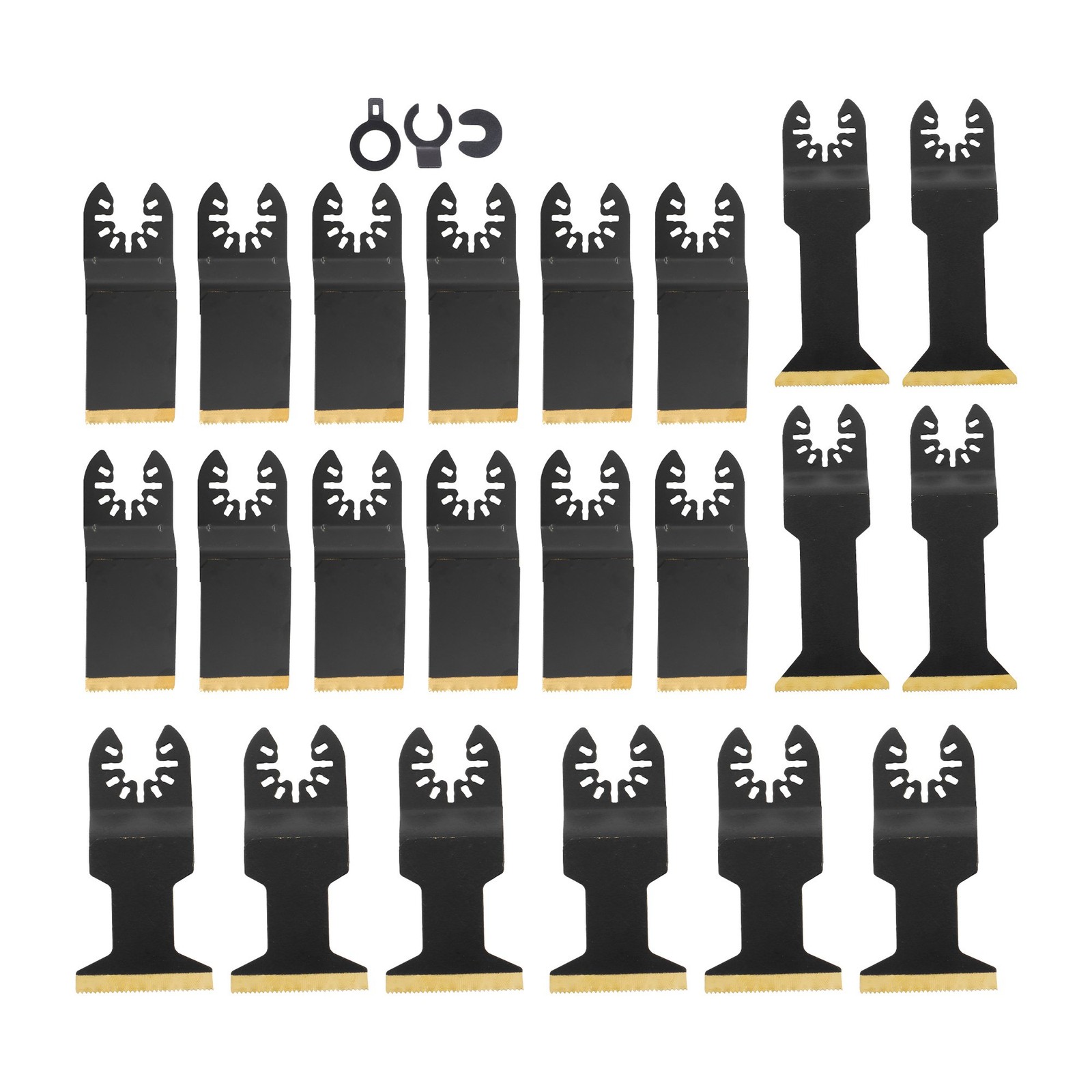 Titanium Oscillating Saw Blades Kit 22 PCS Multitool Cutting Blades for Metal