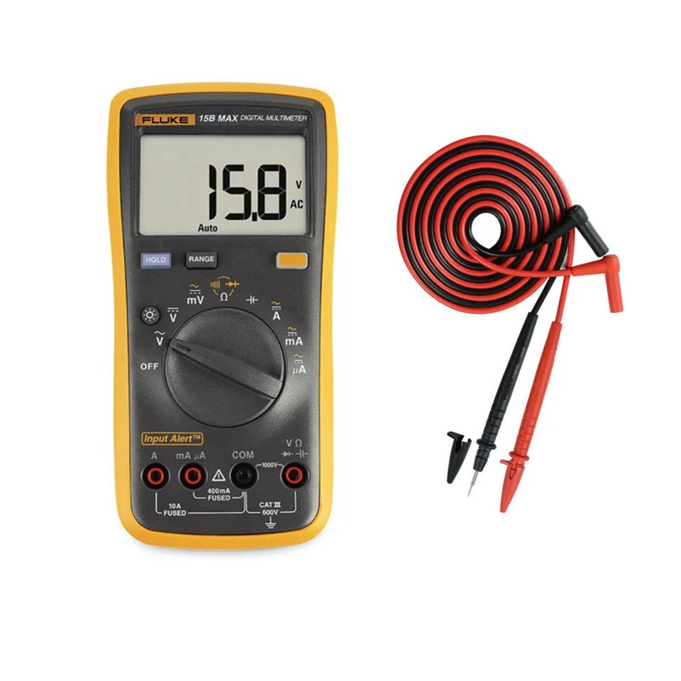 FLUKE15BMAX Digital Voltage Current Digital Multimeter CATIII 600V AC/DC