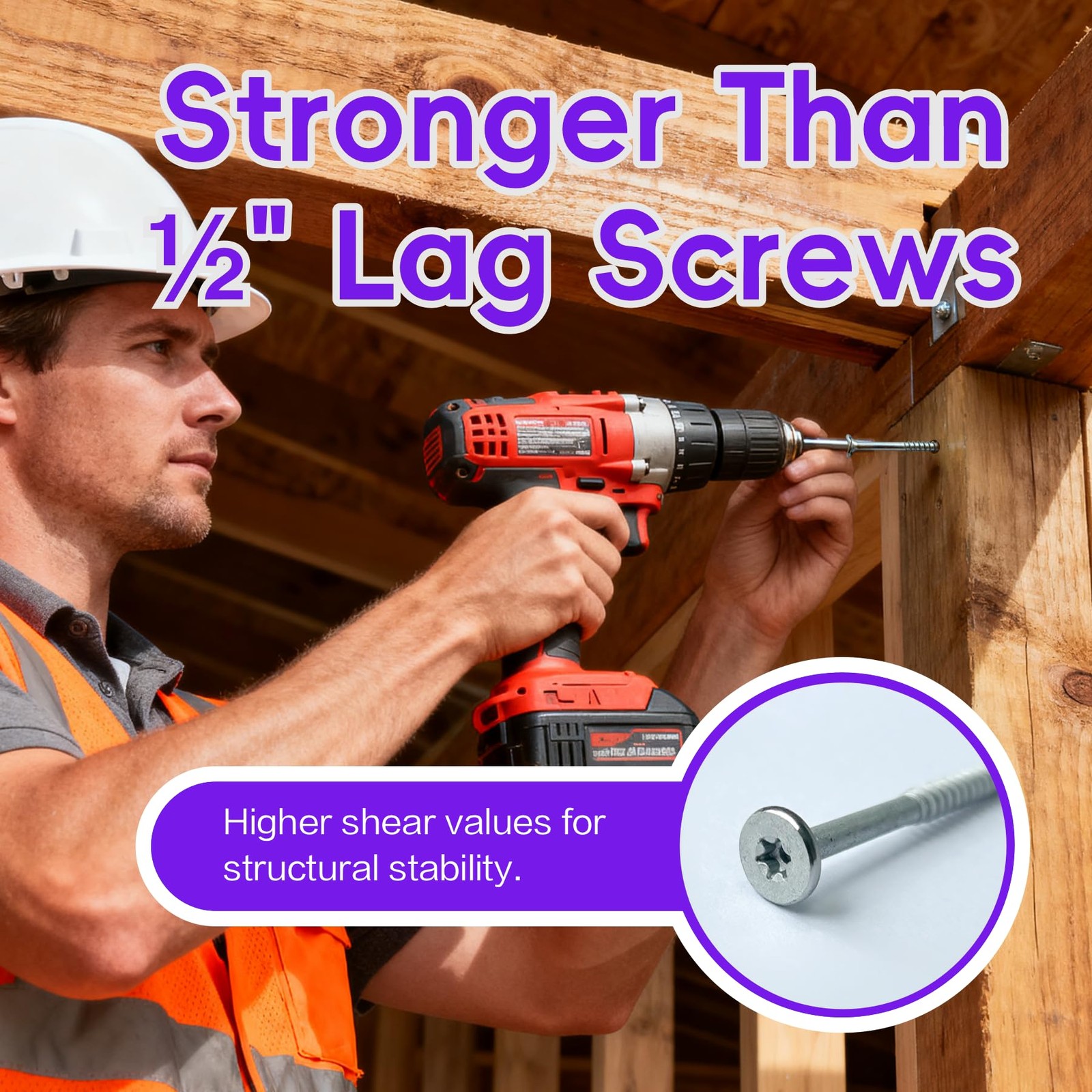 5″ Flat Head Wood Screws – Flush Star, Coarse Thread, Bulk Pack of 250 – for …