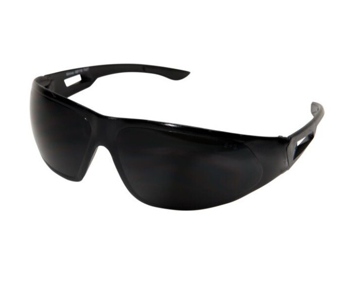 Edge Eyewear AB116 Safety Glasses, Black Frame with Smoke Polycarbonate Lens New