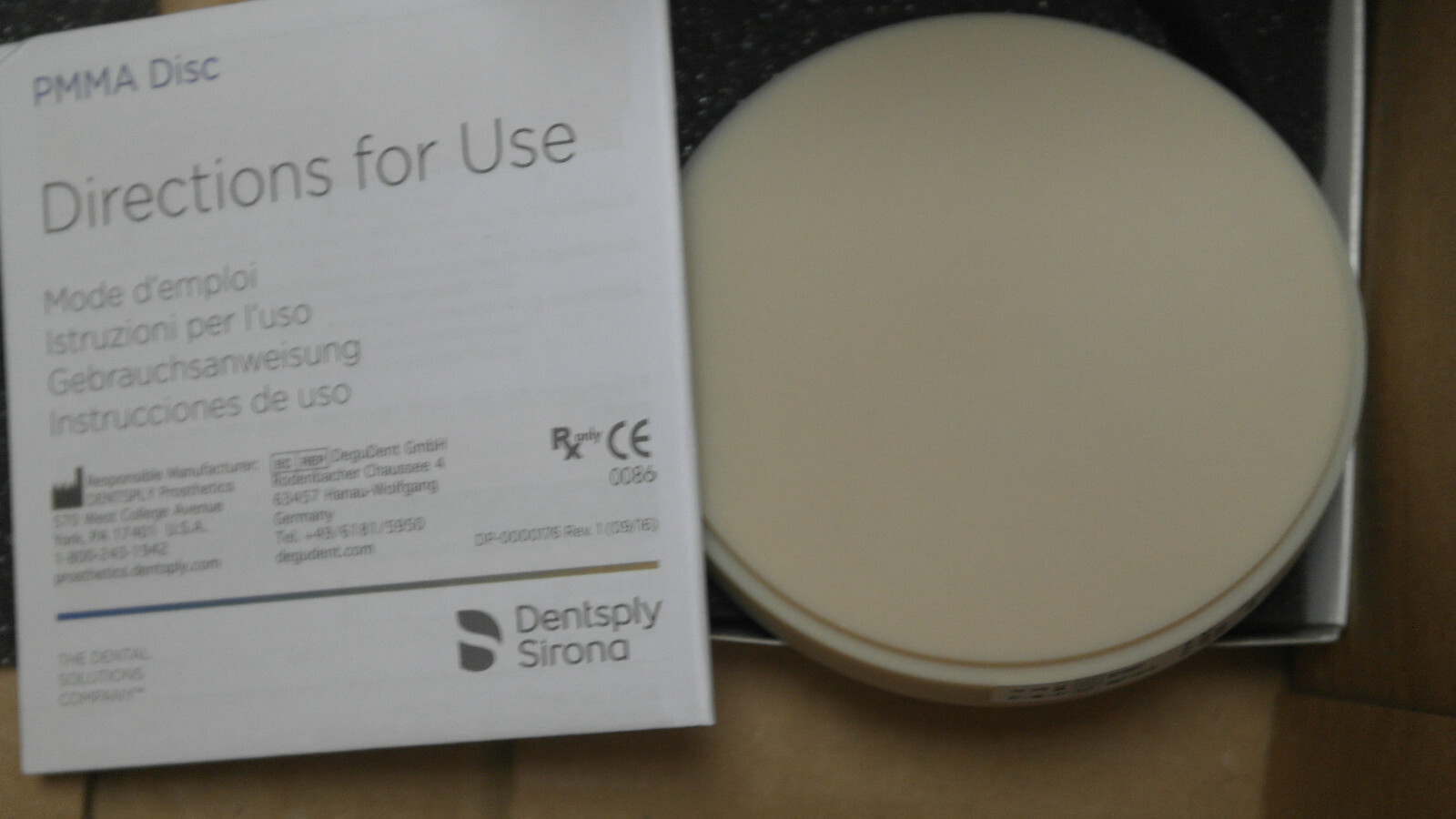 DENSPLY SIRONA SHADED MULTILAYER PMMA DENTAL Disc Blank (AX)