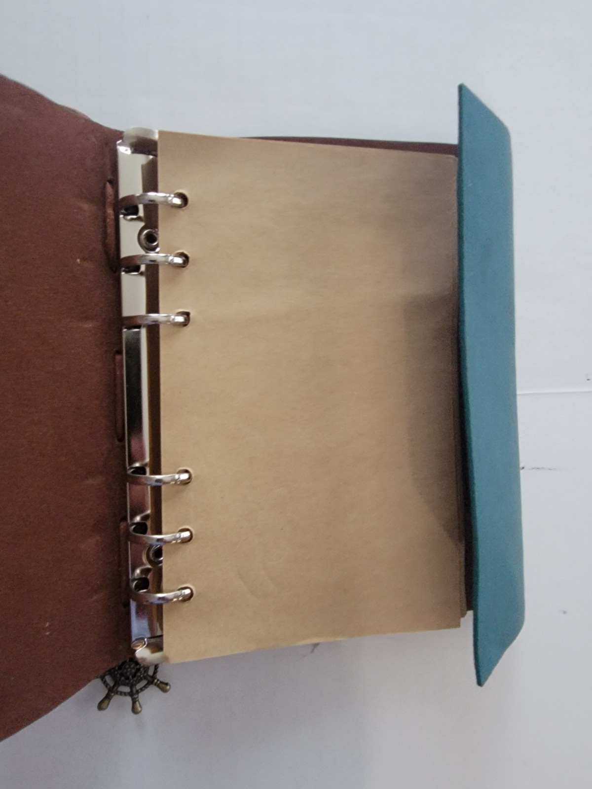 MaleDen Nautical Theme Turquoise Leather Spiral Journal Refillable Diary