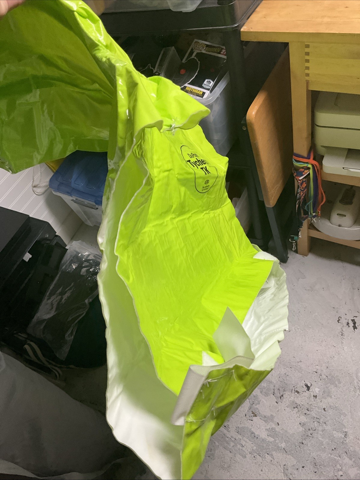 P DuPont Tychem TK Green Hazmat Hood Training Display