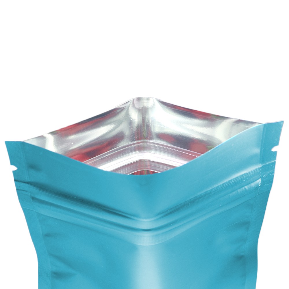 100/200/500 Matte Blue Mylar Foil Smell Proof Reclosable Zipper Seal Lock Bags