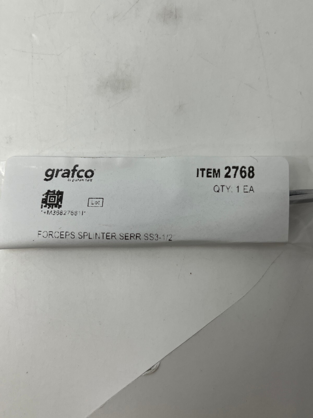 2 Pack 3.5″ Grafco 2768 Thumb Dressing Forceps Serrated Stainless Steel Tweezers