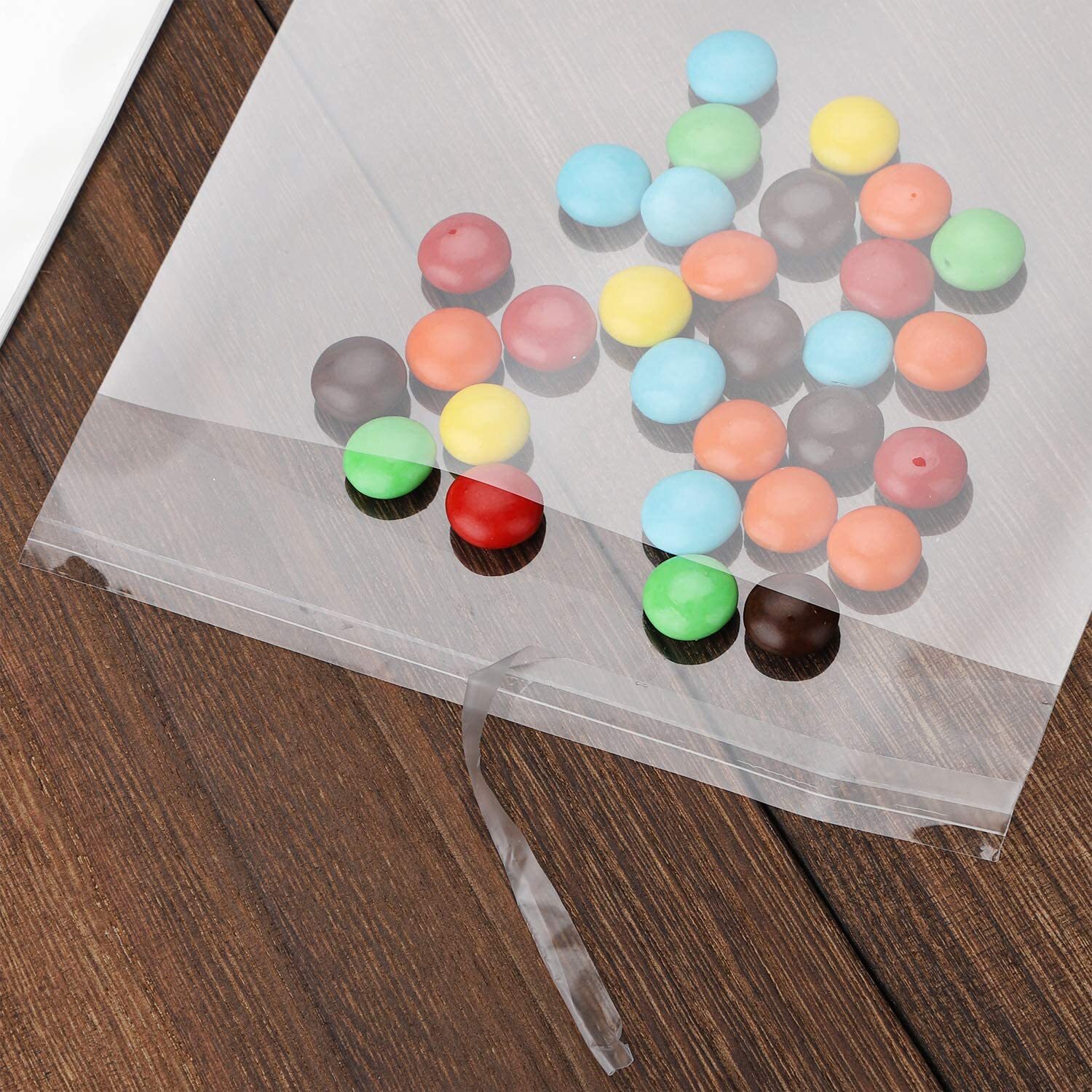100 pcs Resealable Poly Bags Transparent OPP Bag Plastic Bags Self Adhesive Seal