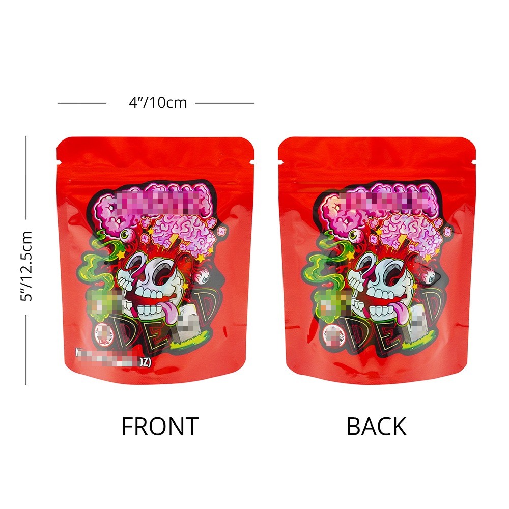 3.5g Mixed Resealable Zip Seal Mylar Bags Smell Proof Food Candy Bags 100pcs