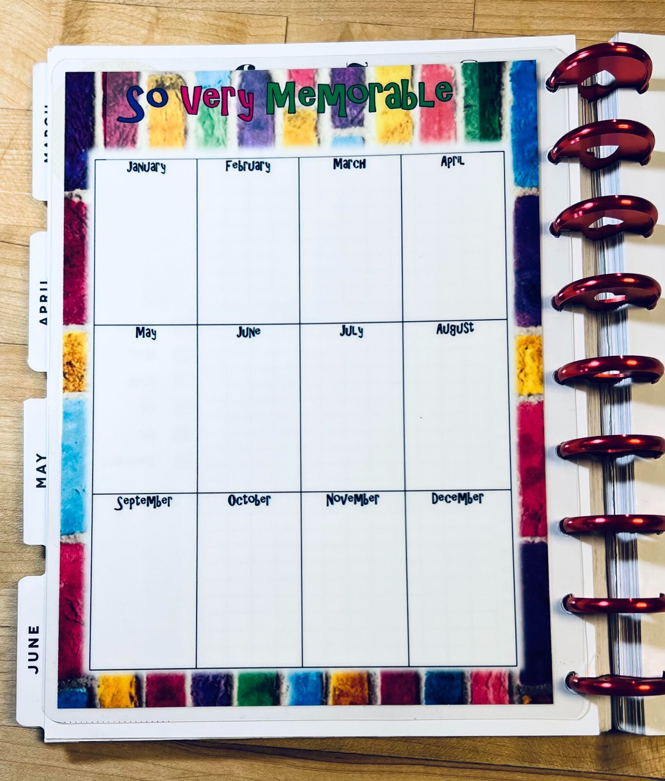 Year in Color Mood Tracker 2 Sided Dashboard 4 use w/ Classic HAPPY Planner~