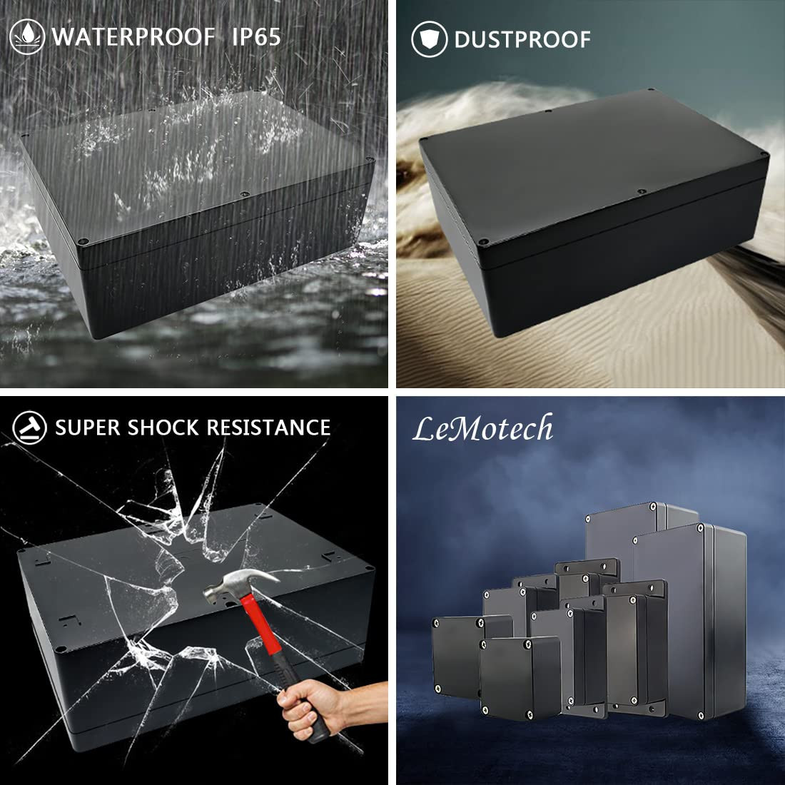 Project Box ABS Plastic IP65 Waterproof Dustproof Electrical Junction Box Outdoo