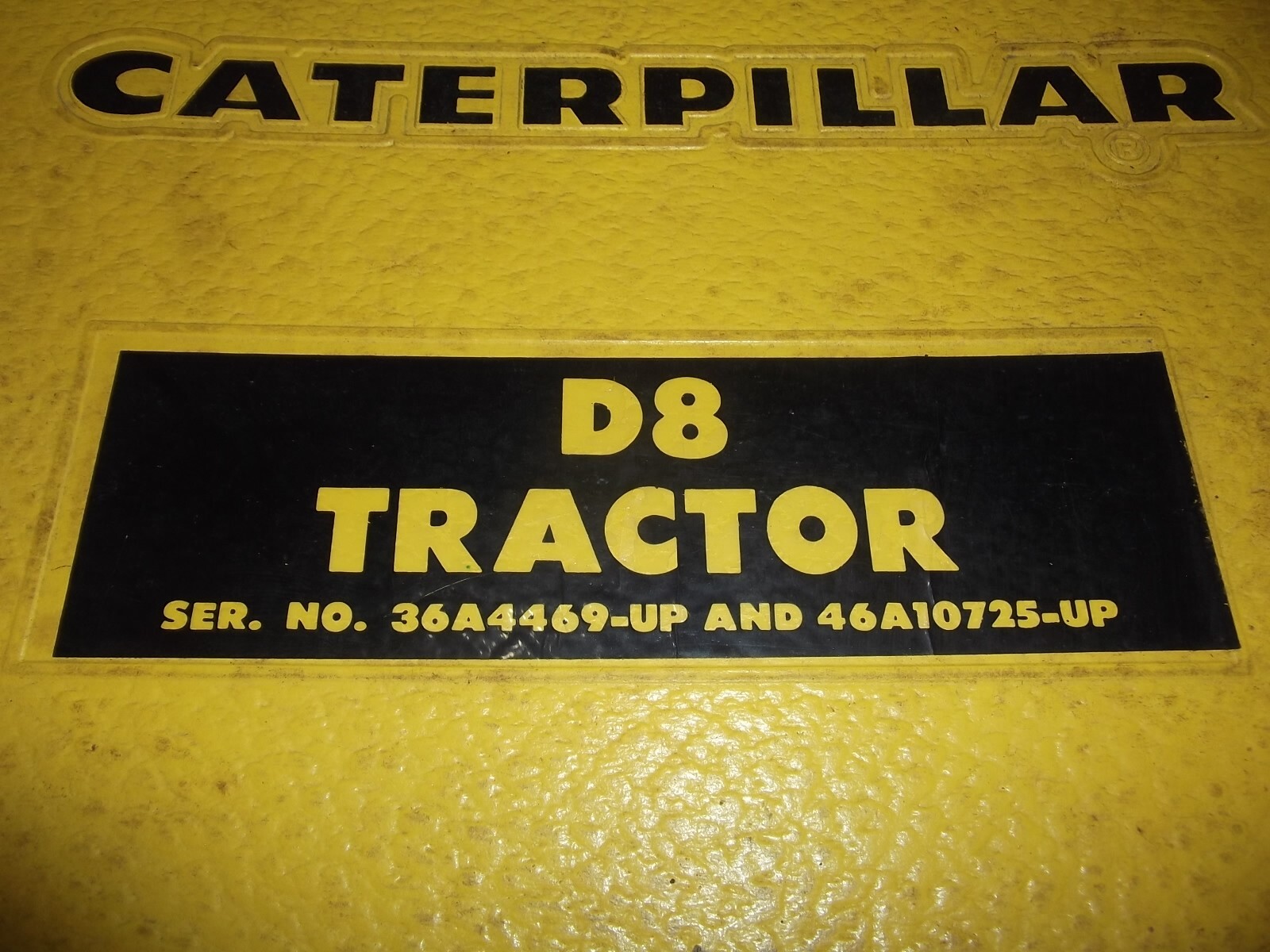 CAT CATERPILLAR D8 D8H TRACTOR DOZER SERVICE SHOP REPAIR MANUAL BOOK 36A 46A