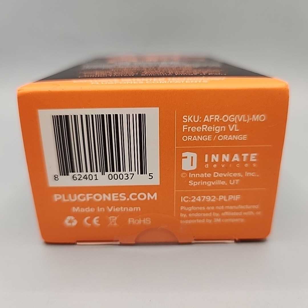 NEW Plugfones FREEREIGN VL Earplugs With Audio OSHA HEARING PROTECTION