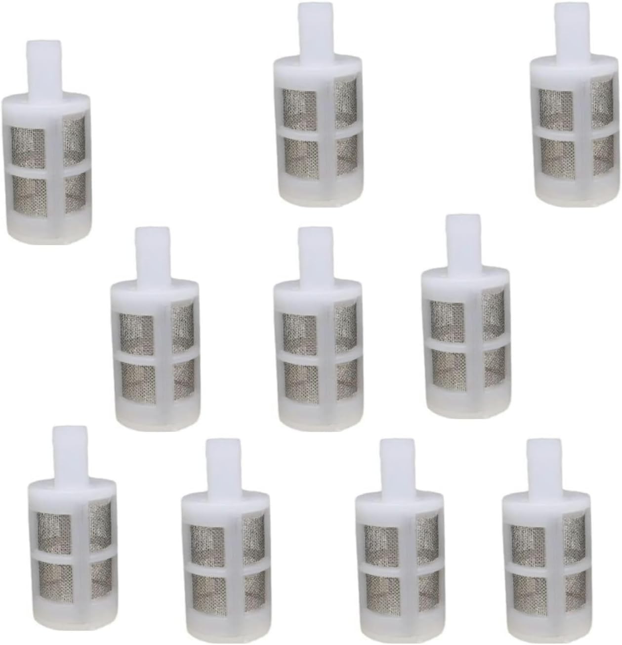10 Pieces Household Hose Filters 8mm Water Pump 8.0 Millimeters, White