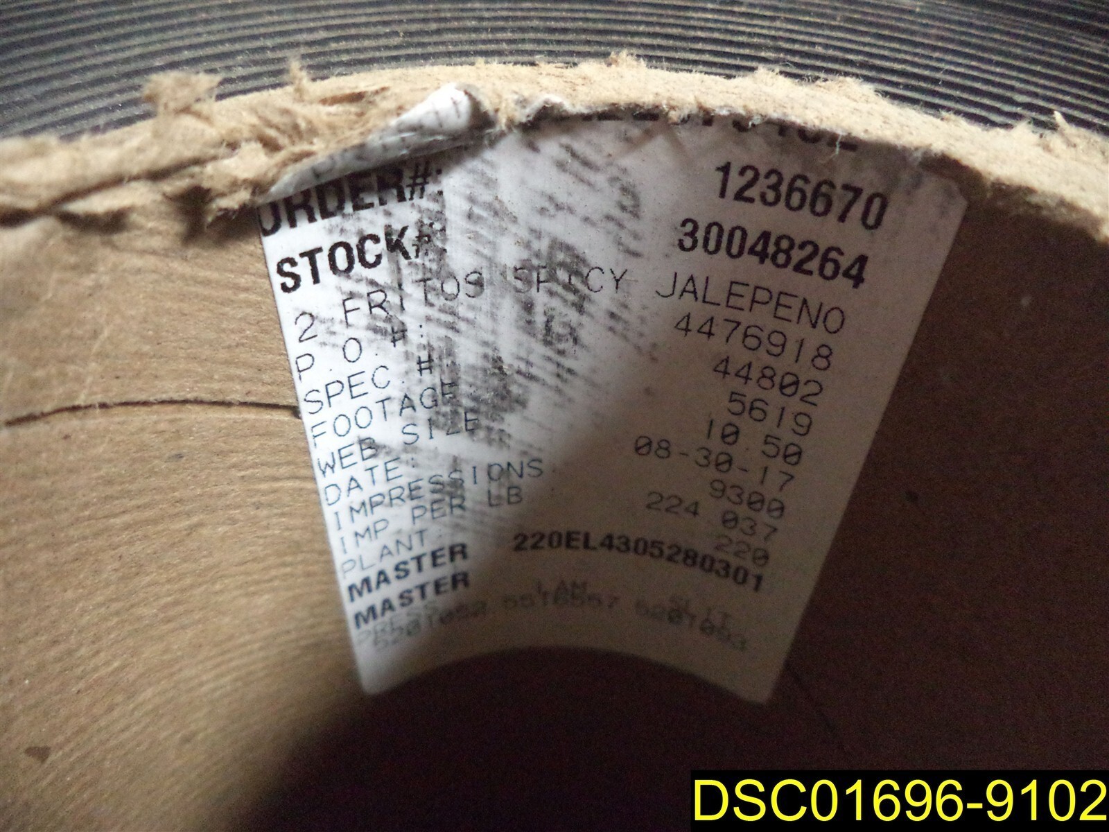 1 Roll: Stock # 30048264, 10 1/4″ Actual Width Websize listed as 10.5″, 0.10″ th