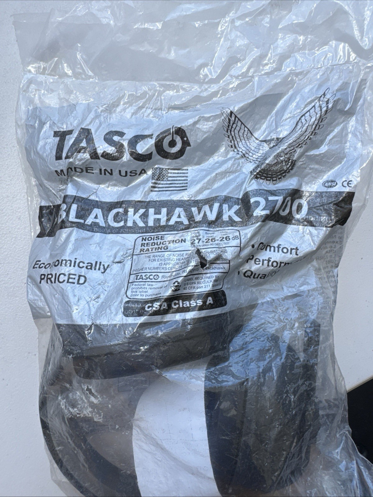 Tasco 100-02700 Black Hawk Multi-Position Ear Muffs, 26 Db, 27 Db Nrr,