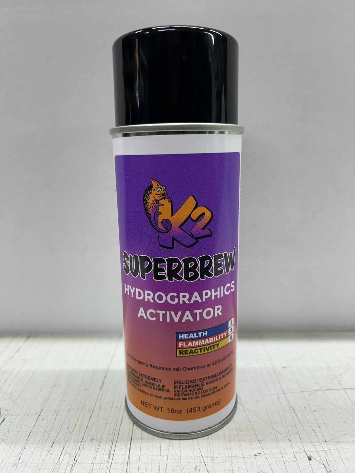 HYDROGRAPHIC FILM ACTIVATOR 16oz K2 SUPER BREW AEROSOL SPRAY CAN HYDROVATOR