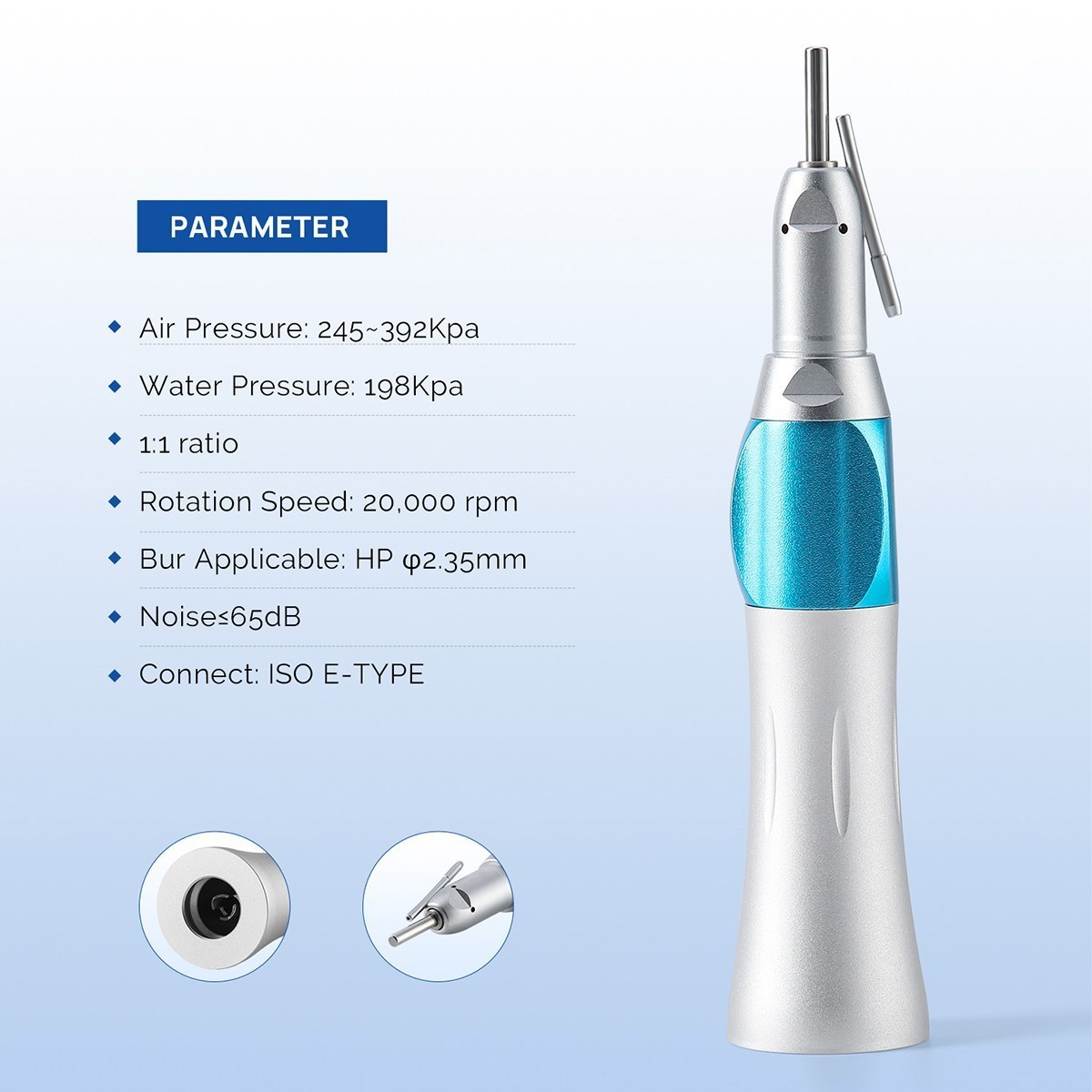 1:1 Surgical Straight Handpiece With External water spray