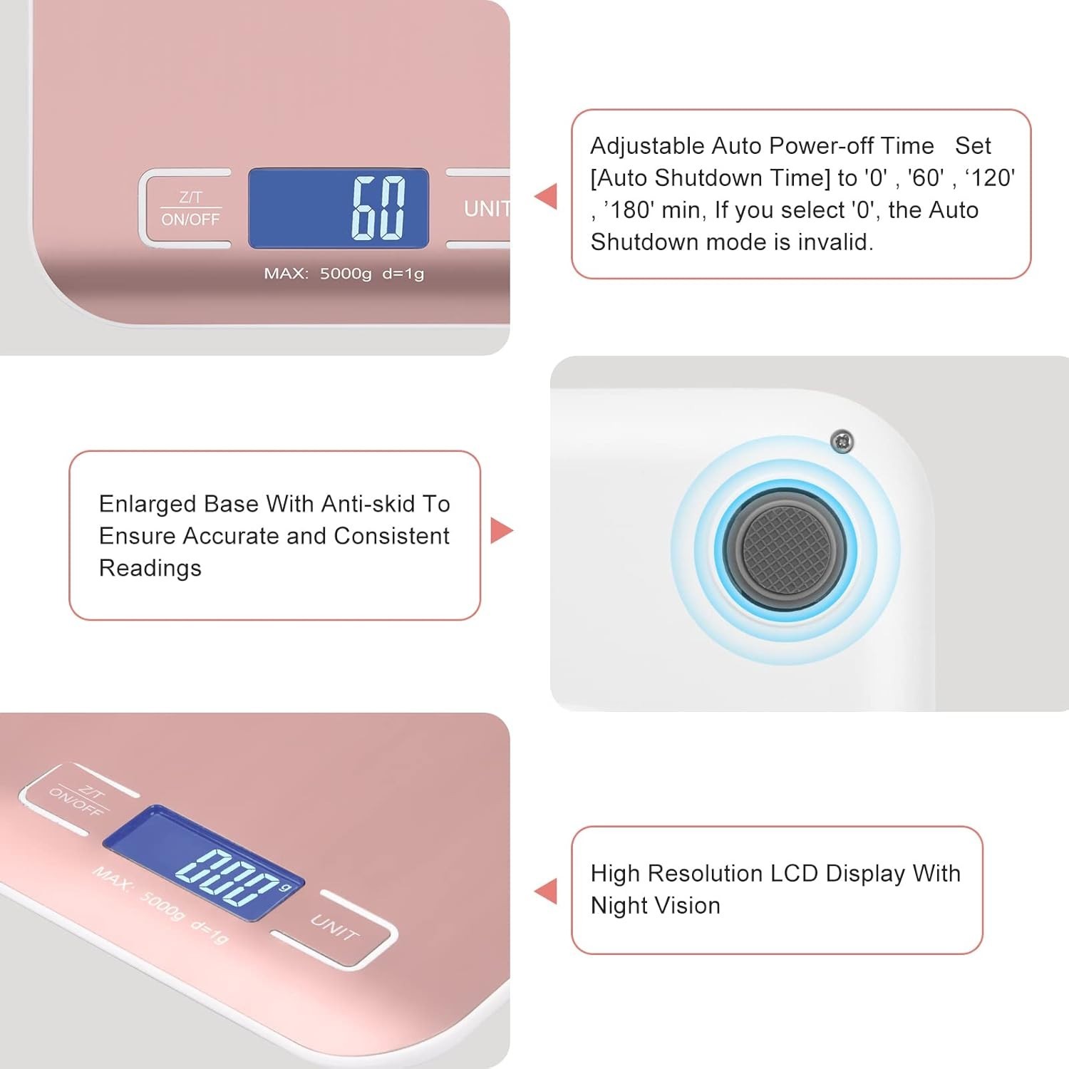 5kg x 0.1 OZ Digital Postal Shipping Scale Stainless Steel Panel- Business, K…