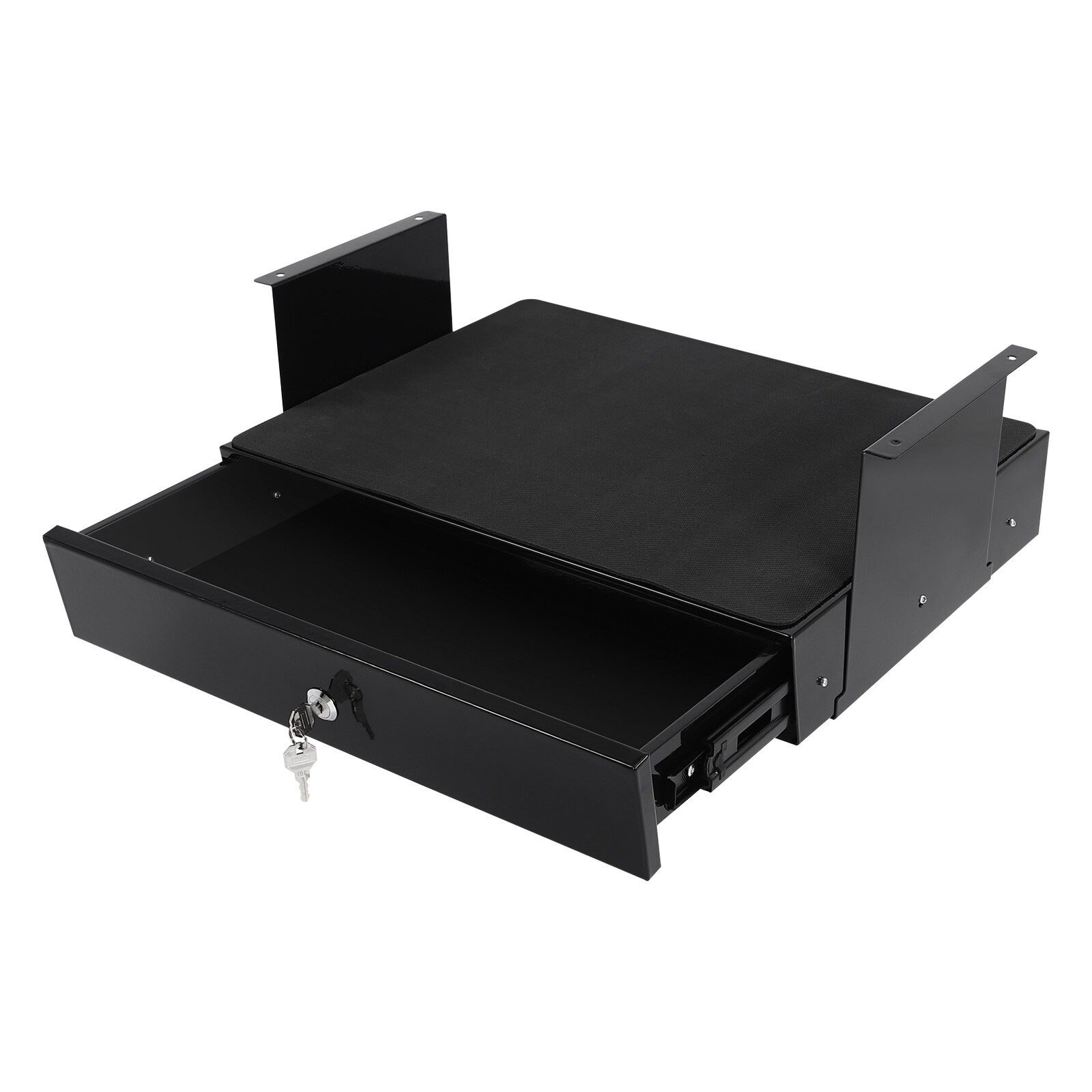 Sliding Under Desk Storage Drawer Pull-out Drawer W/Computer Pad For Stand Desk