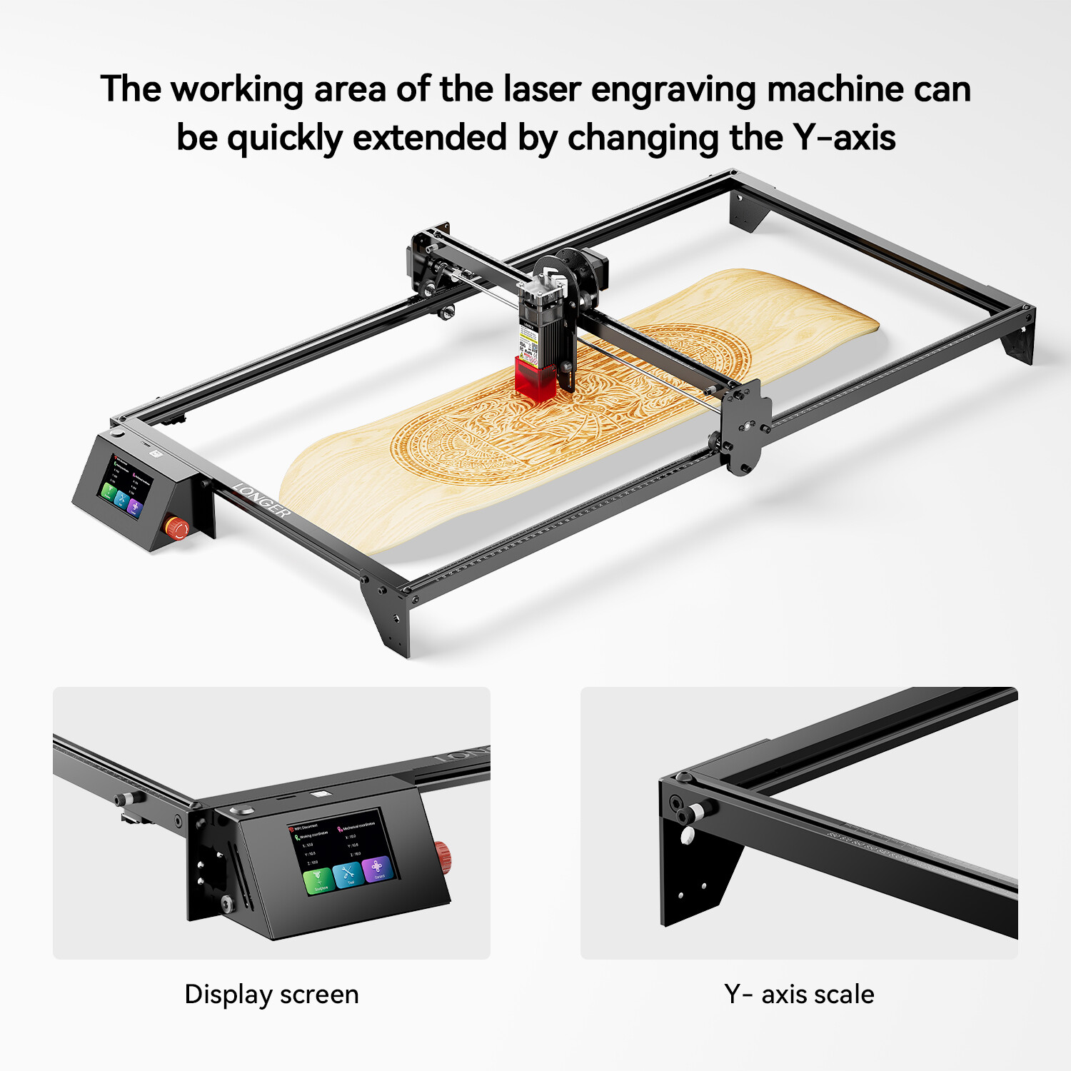 Longer RAY5 Extension Kit – Laser Engraver Area Expansion Kit for ray5 （Used）