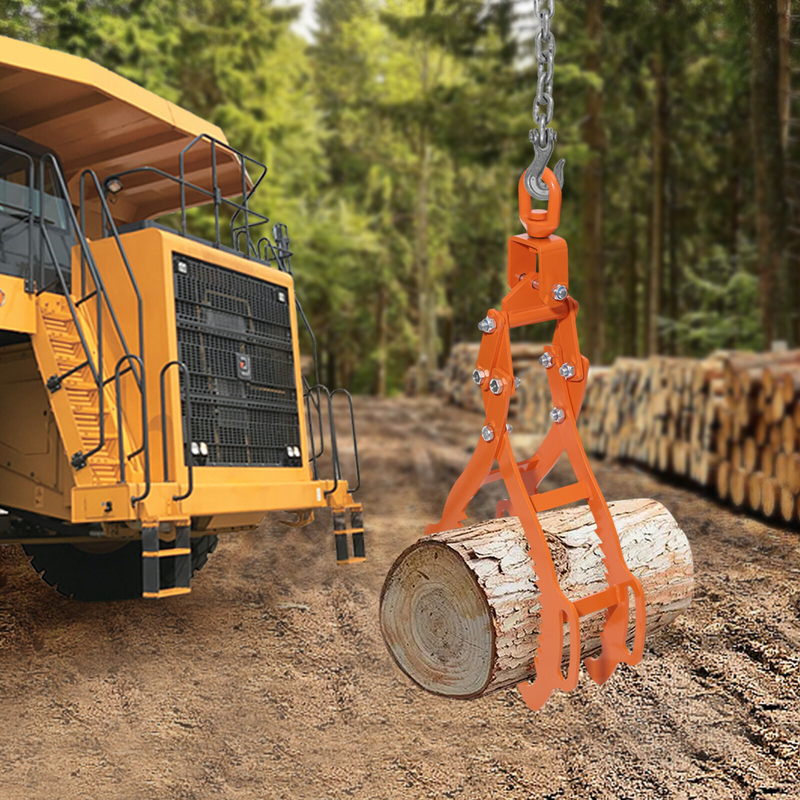 Steel Log Lifting Tongs Timber 4 Claw Log Tong Tongs for Log Lifting