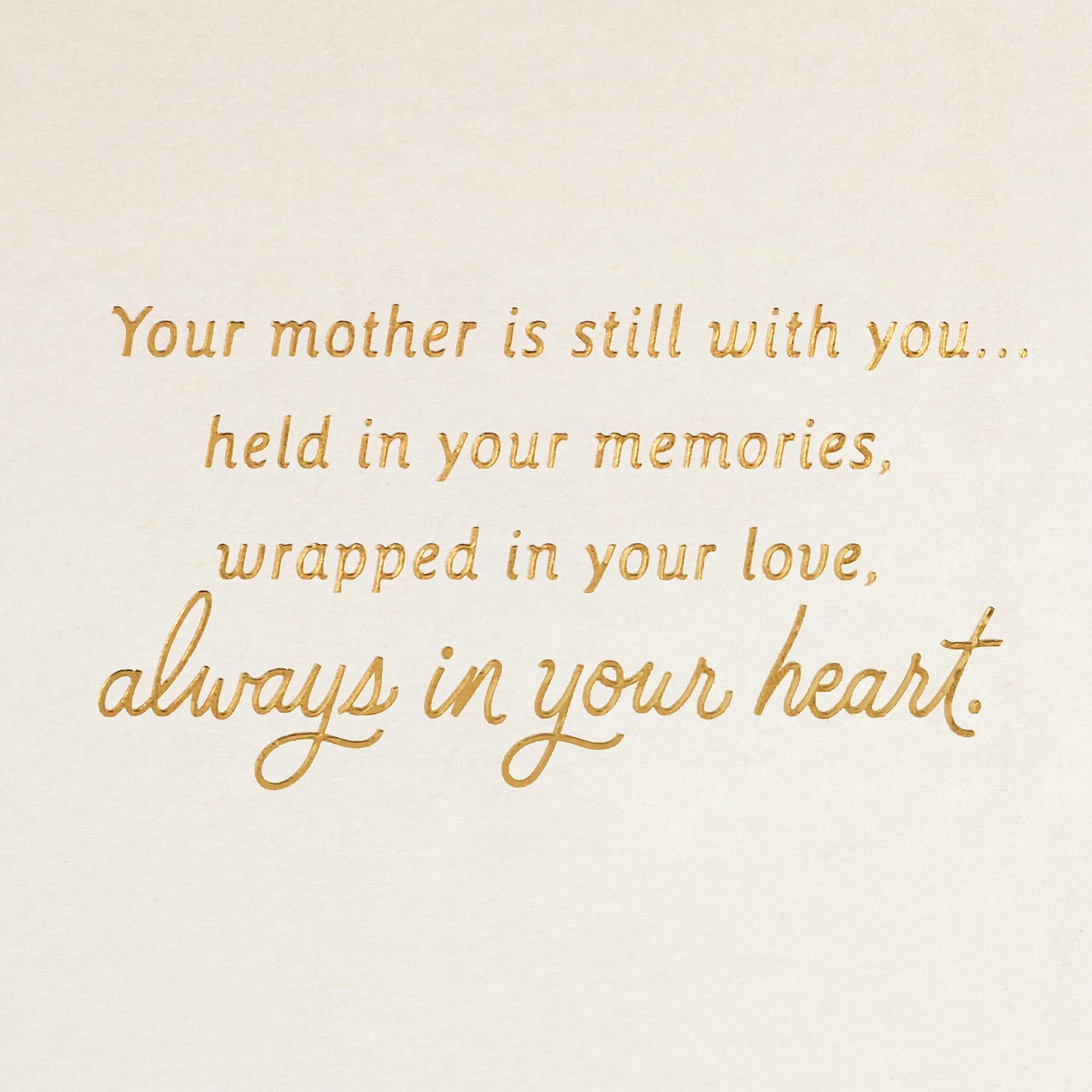Hallmark Sympathy Card for Loss of 5 x 7.2 inches, A Mom’s Love Never Ends