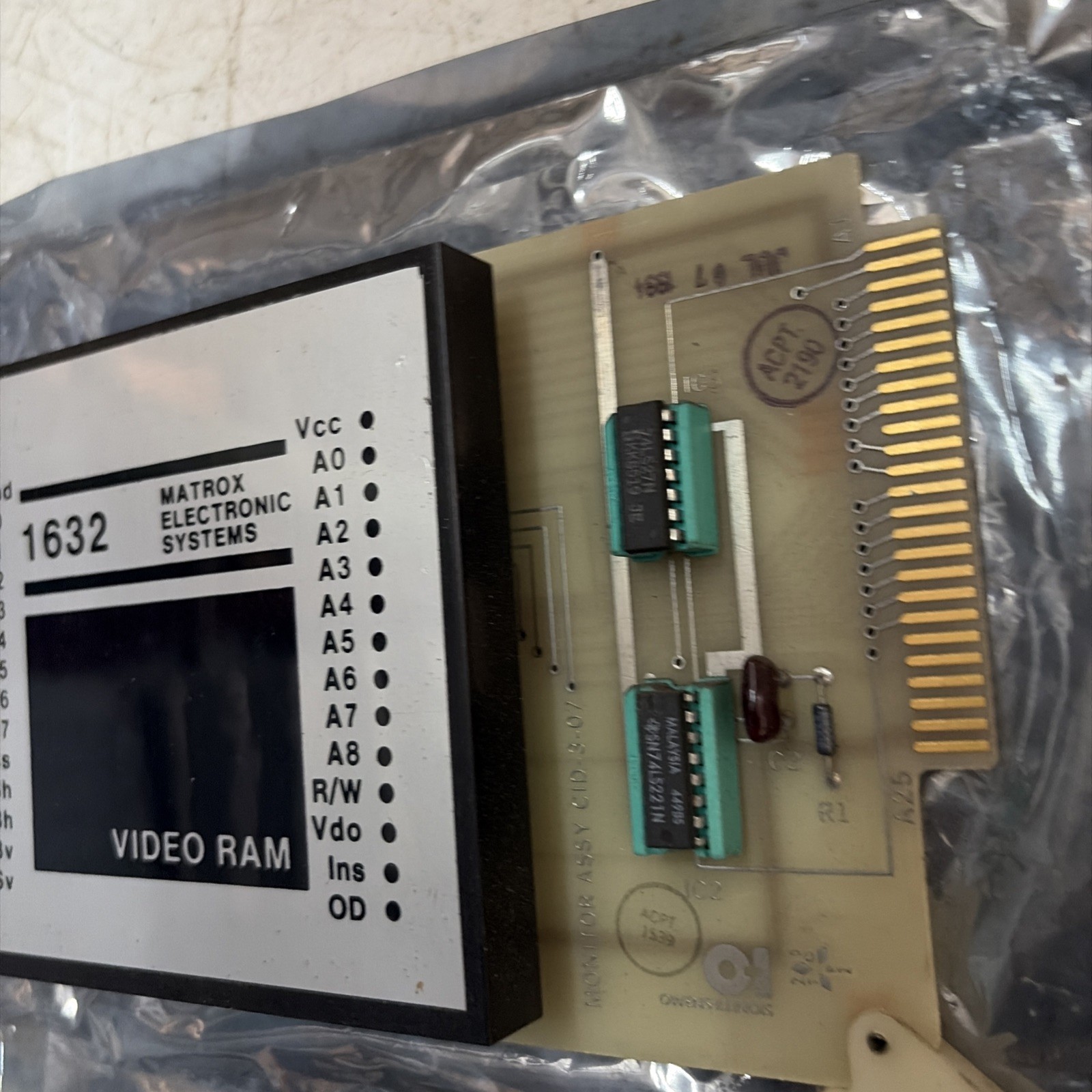 Matrox MTX-1632 Video RAM Display Board Owens-Illinois Industrial Computer