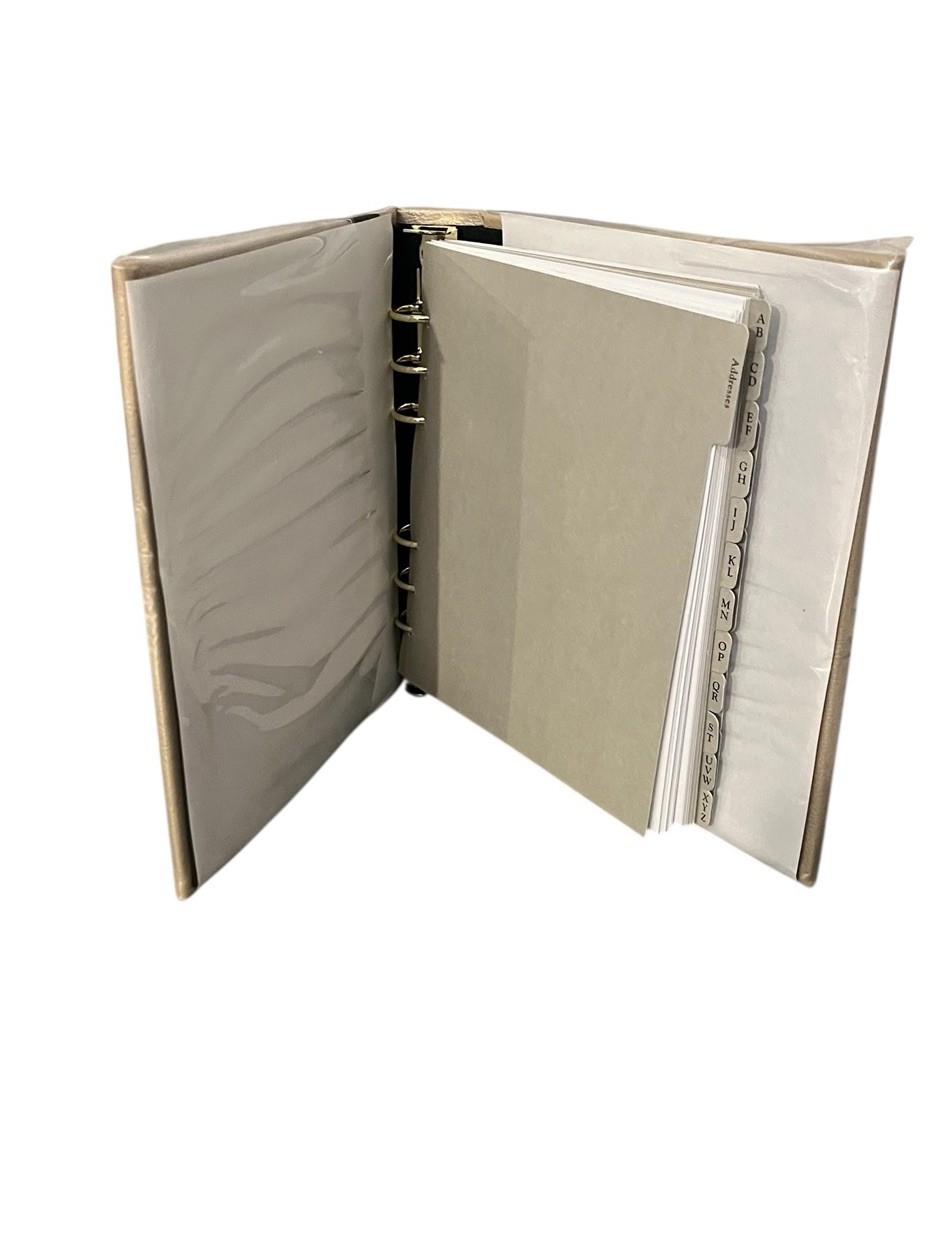 Hallmark Traditional Address Book Faux Leather Ringbound Divided Tabs Sections