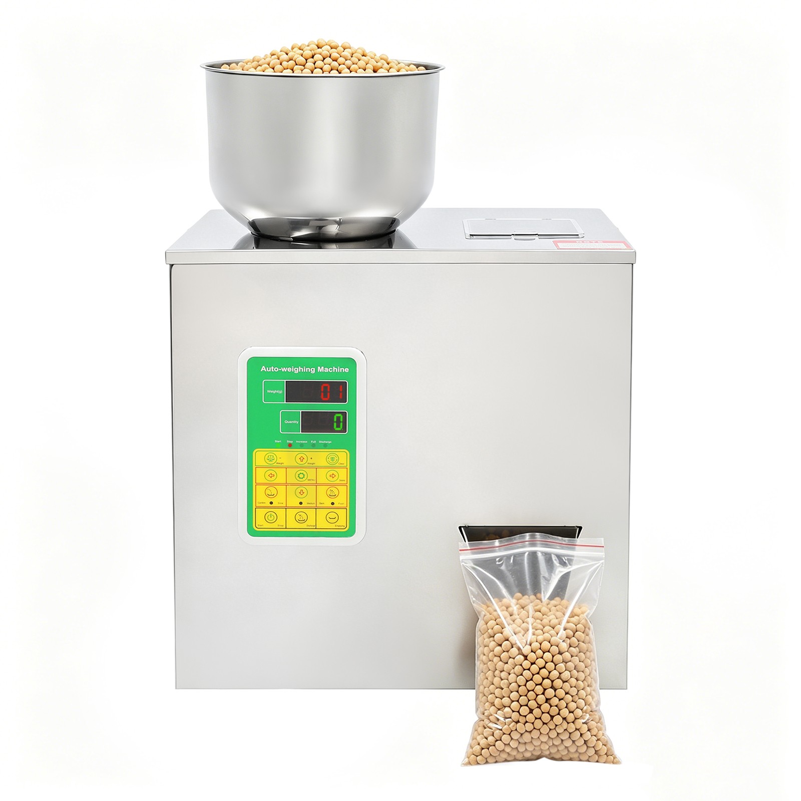 100W Stainless Steel Automatic Particle Filling Machine, 0.002-0.44lbs Weighing