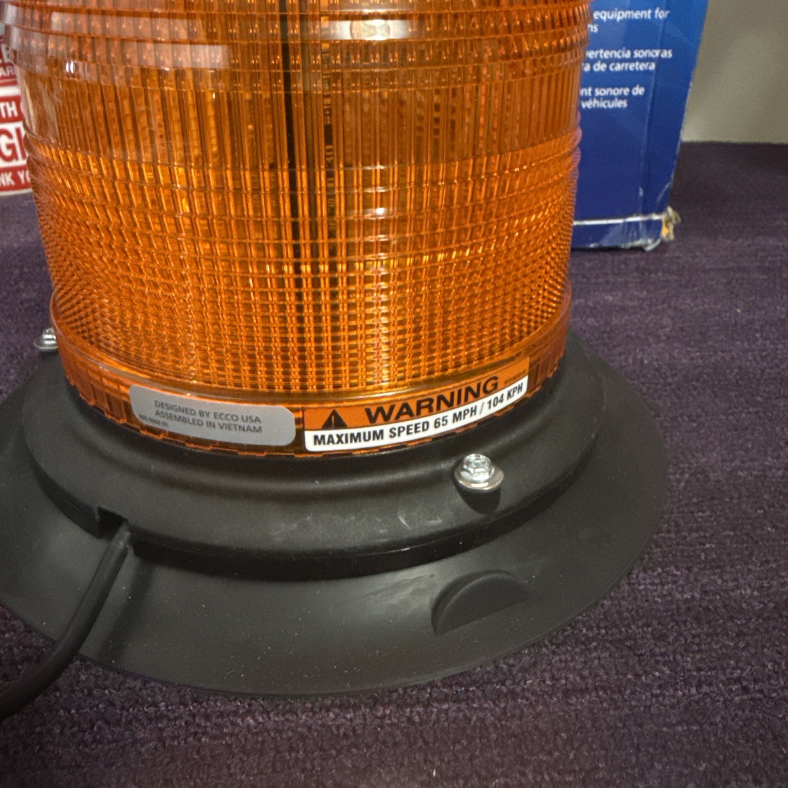 ECCO Pulse II Amber LED Beacon Light (Model 7945A-VM-WWG) New In The Box
