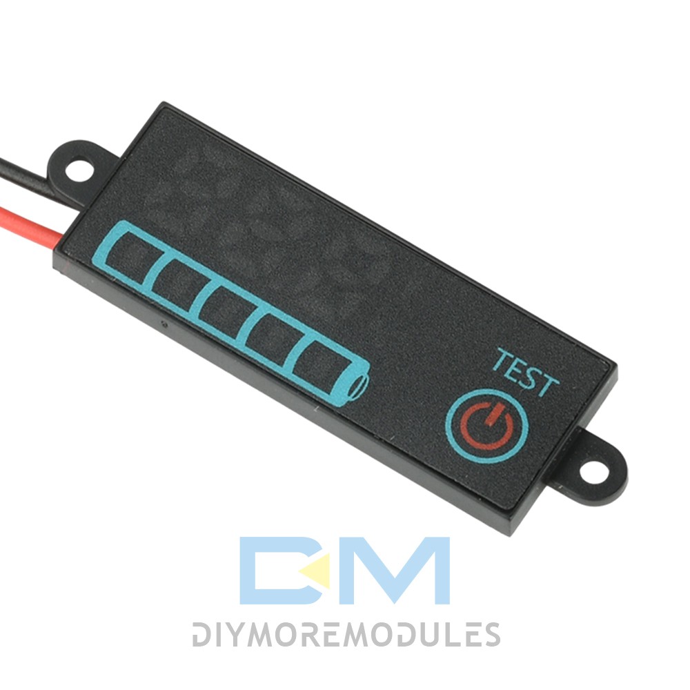 LED Voltage Acid/Li-ion Battery Level Indicator Display Panel w/Power-Off Memory