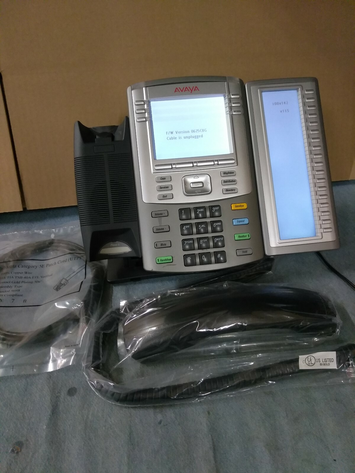 1140E w/AOM Avaya Nortel IP Phone English Text (700500575, NTYS05BFE6 + NTYS08)