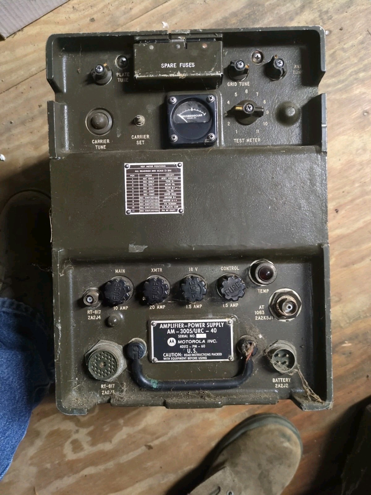 US Military Radio Amplifier-Power Supply AM-3005/URC-40 Motorola Heavy!!