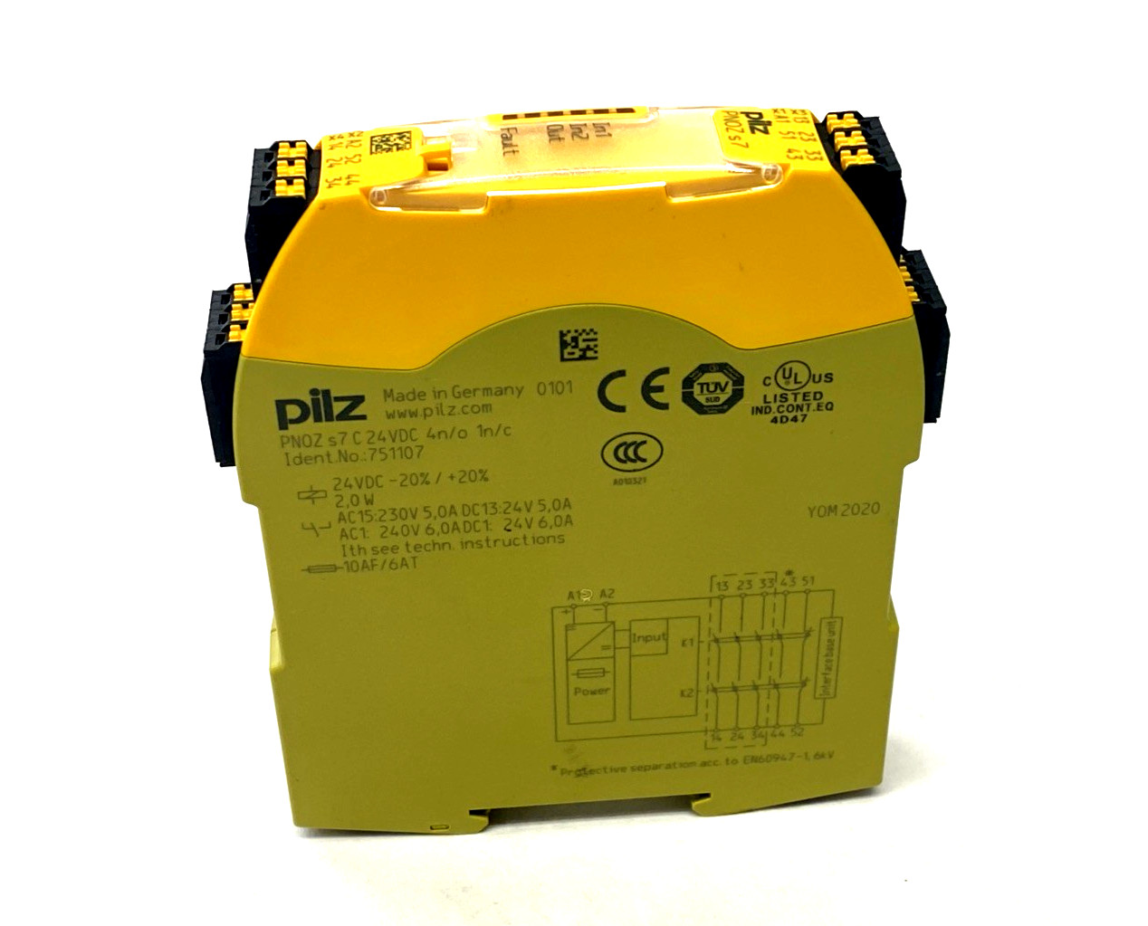 PILZ PNOZ s7 C 24VDC 4 n/o 1 n/c Safety Relay Expansion Module 24VDC, 751107