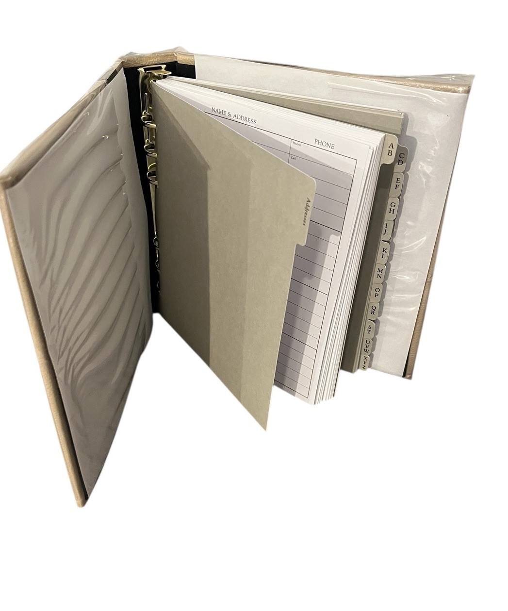 Hallmark Traditional Address Book Faux Leather Ringbound Divided Tabs Sections