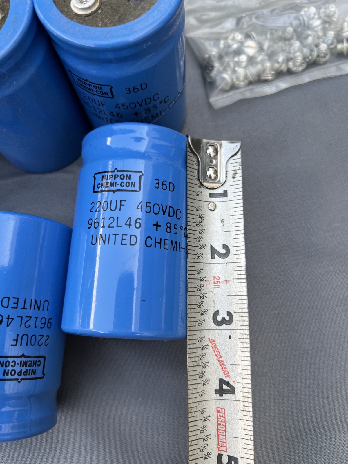 RF AMP Parts – 220uf Electrolytic Capacitors – 450v – Lot of 16 – New