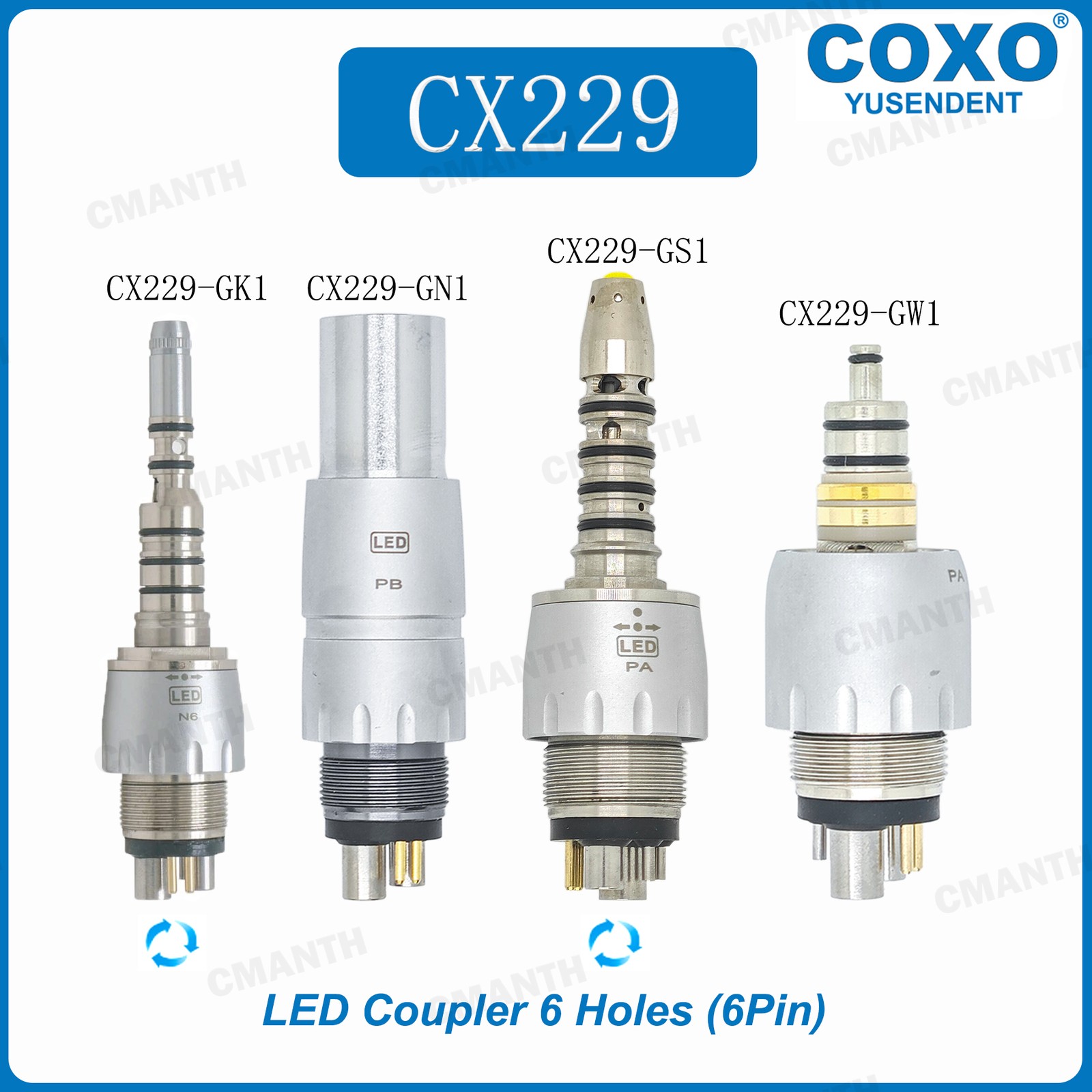 COXO Dental High Speed Handpiece Fiber Optic LED Coupler Bulb ForKAVO/NSK/Sirona