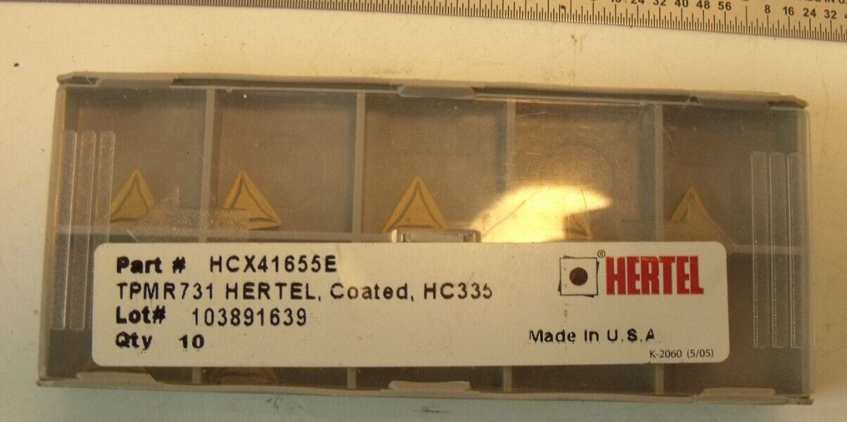 (10) NIB Hertel HCX41655E TPMR731 Grade HC335 Carbide Inserts